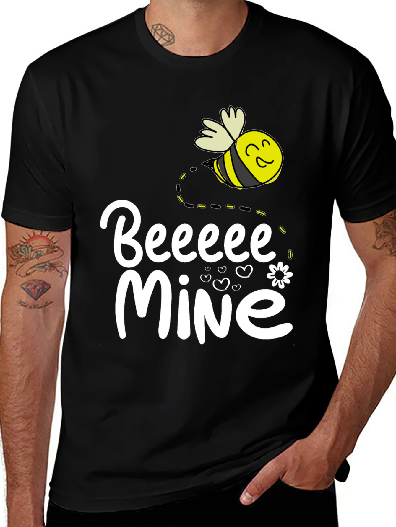 Bee Mine Graphic T-Shirt - Valentine's Day Cute Tee