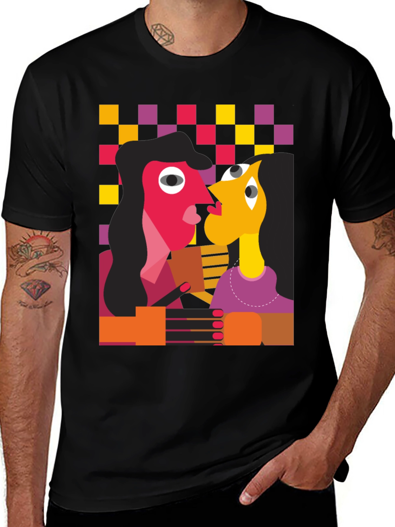 Variant 10 of Abstract Art Graphic Tee - Unique Design T-Shirt