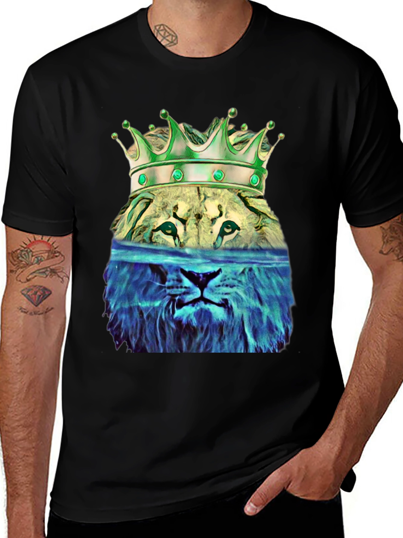 Variant 18 of Lion King Graphic Tee - Stylish Men's Black T-Shirt
