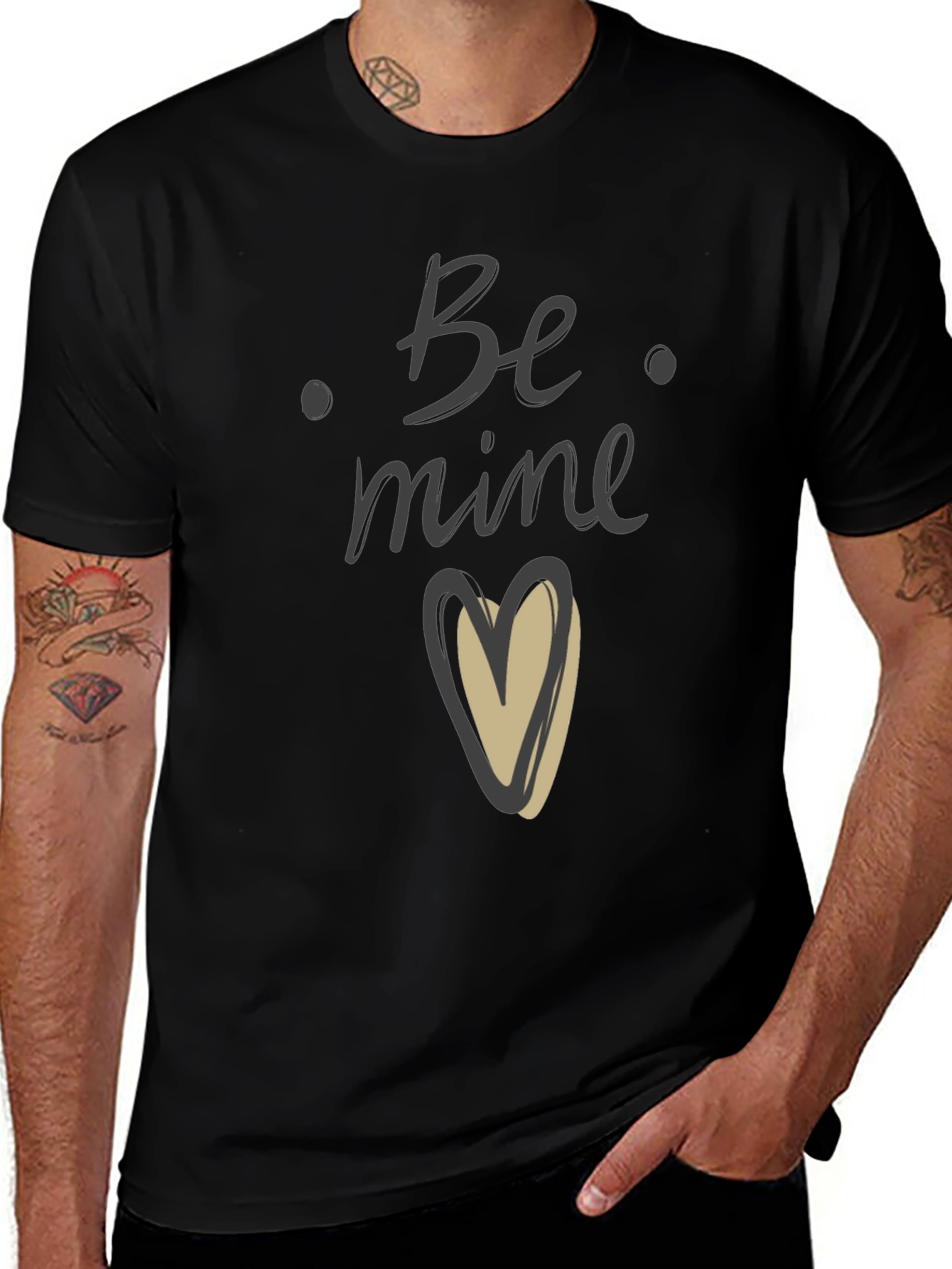 Variant 20 of Be Mine Valentine's Day Black T-Shirt
