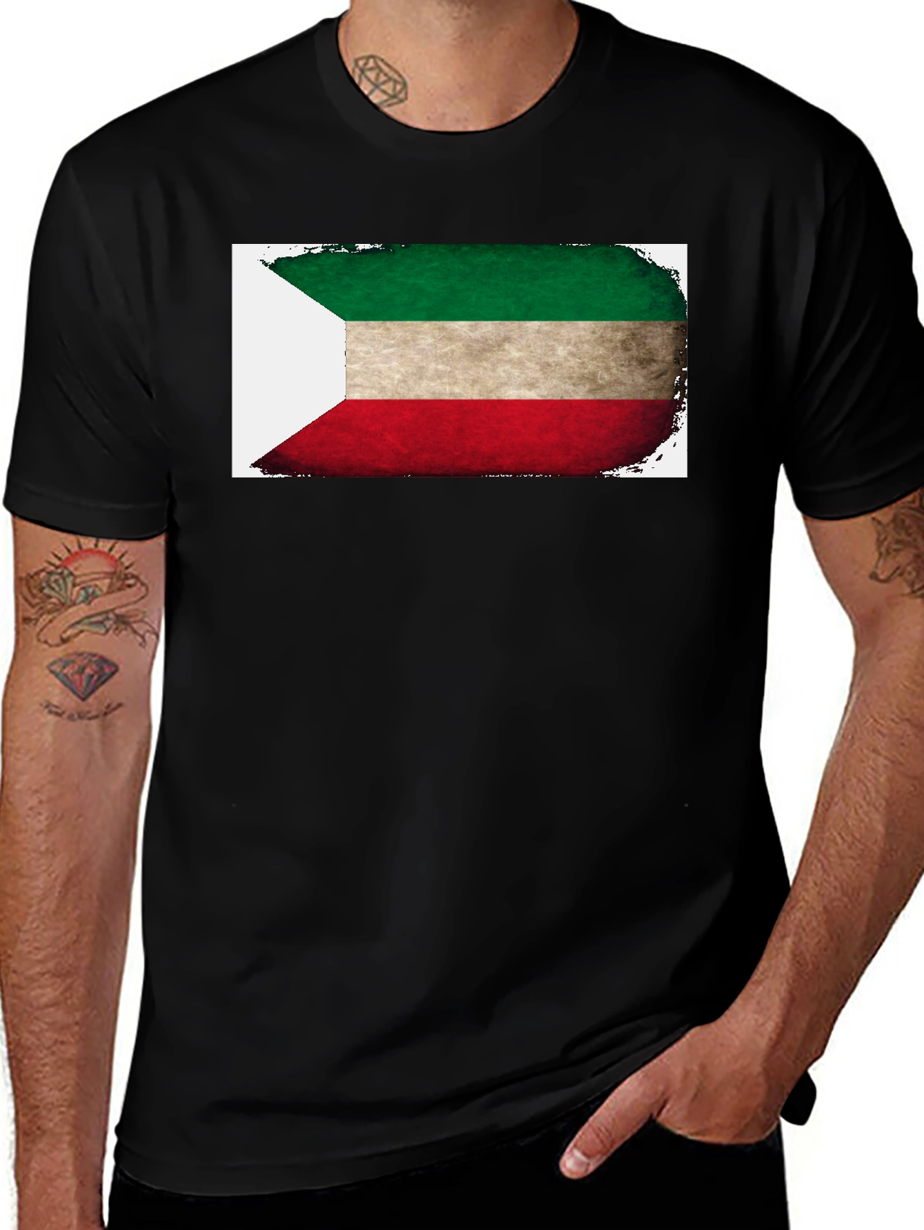 Kuwait Flag Graphic T-Shirt