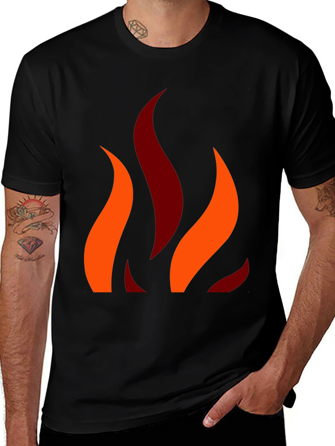 Variant 22 of Flame Graphic Black T-Shirt