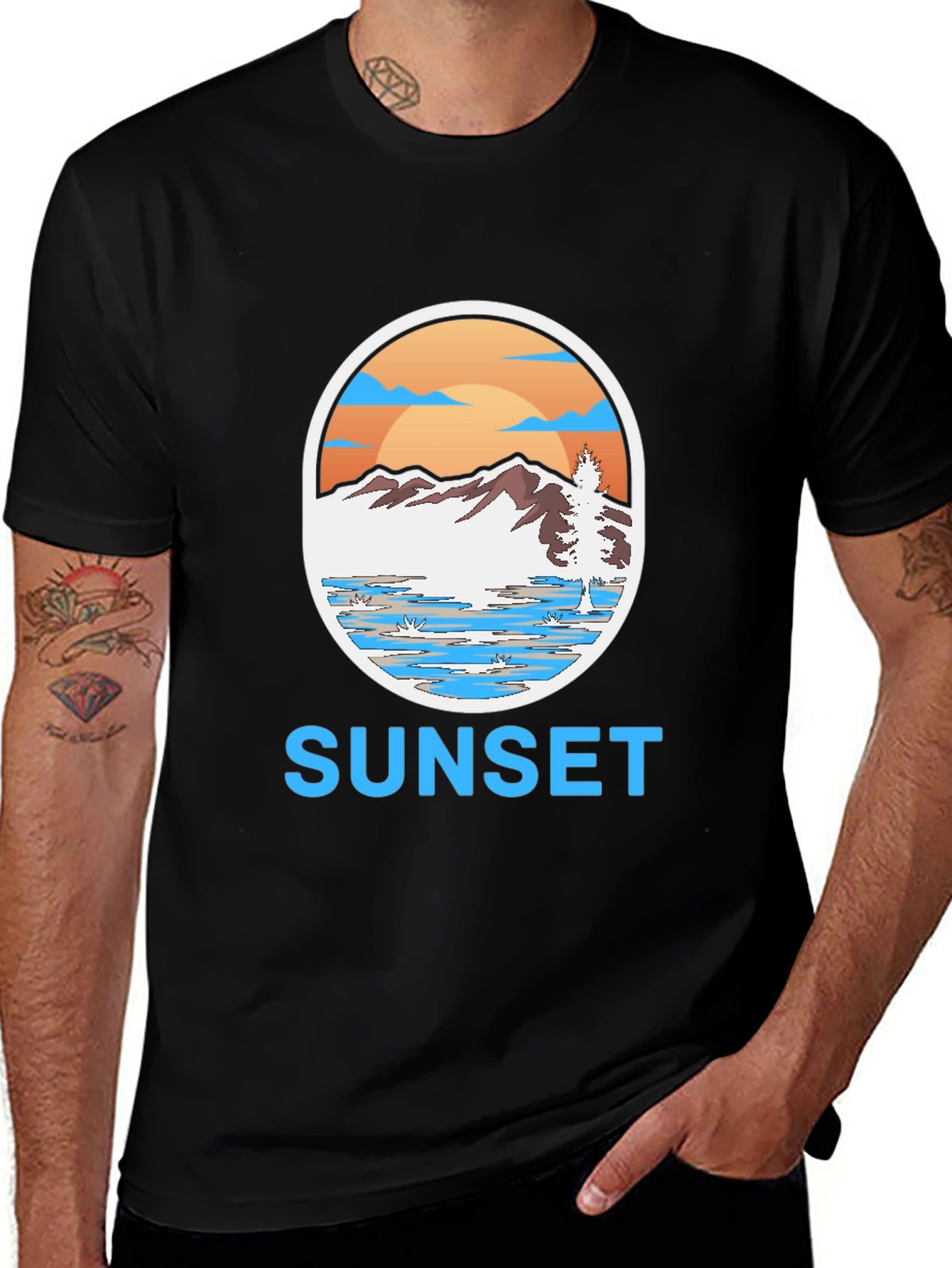 Variant 3 of Sunset Graphic T-Shirt