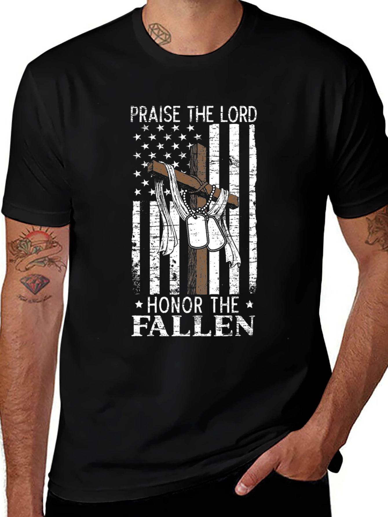 Variant 26 of Praise the Lord, Honor the Fallen Graphic Tee