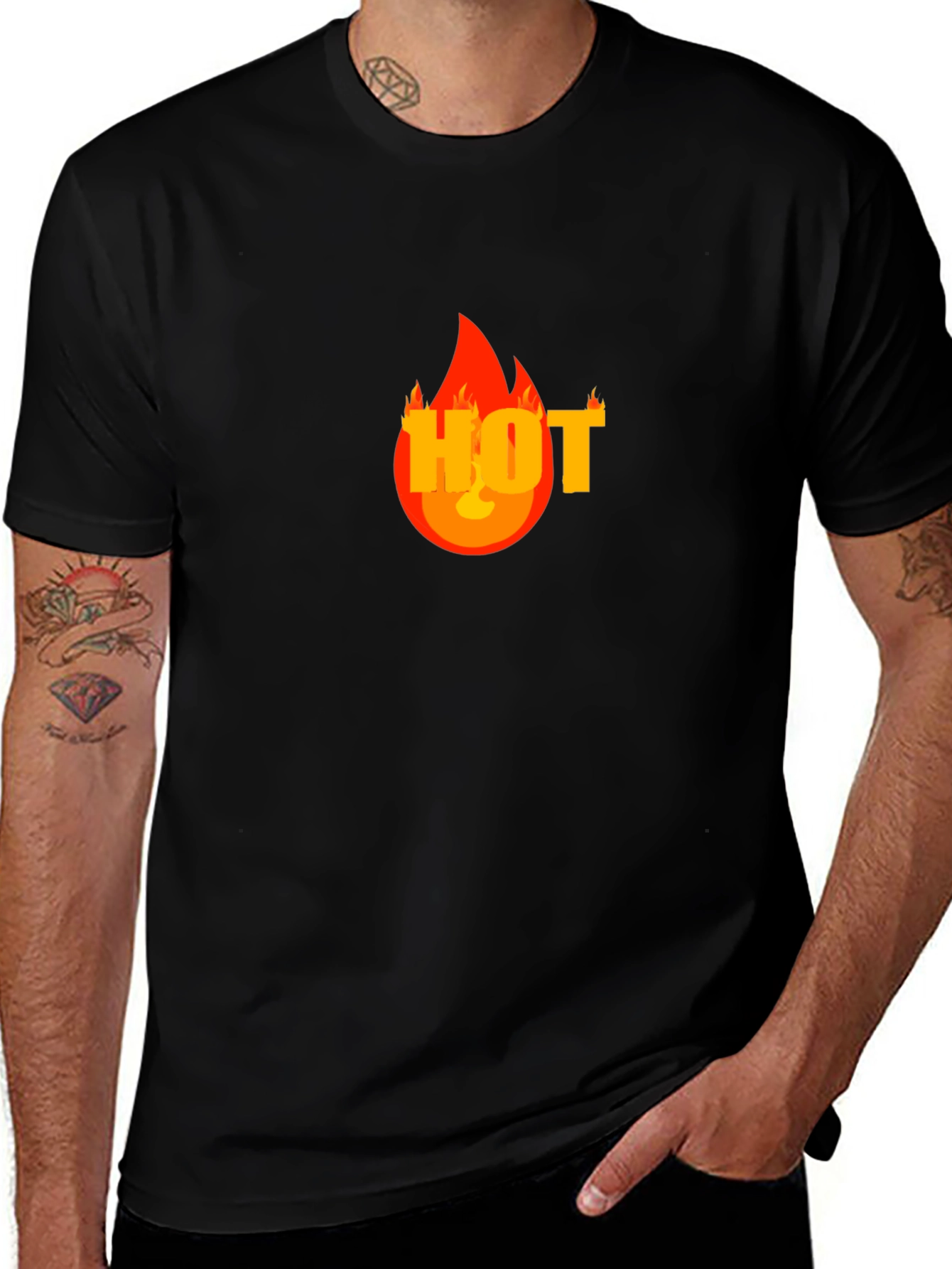 Fiery HOT Graphic Tee - Bold Statement Shirt