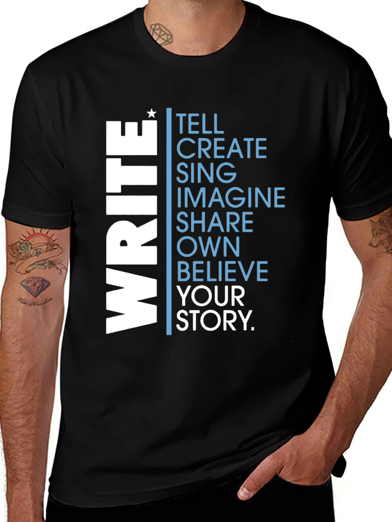 Variant 25 of Write Your Story T-Shirt - Inspiring Graphic Tee