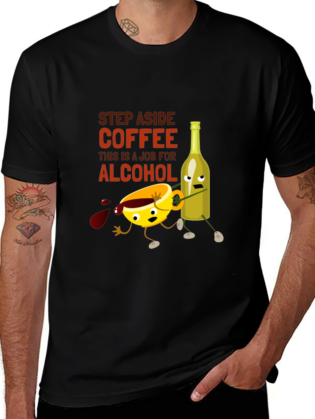 Variant 10 of Funny Step Aside Coffee Alcohol T-Shirt