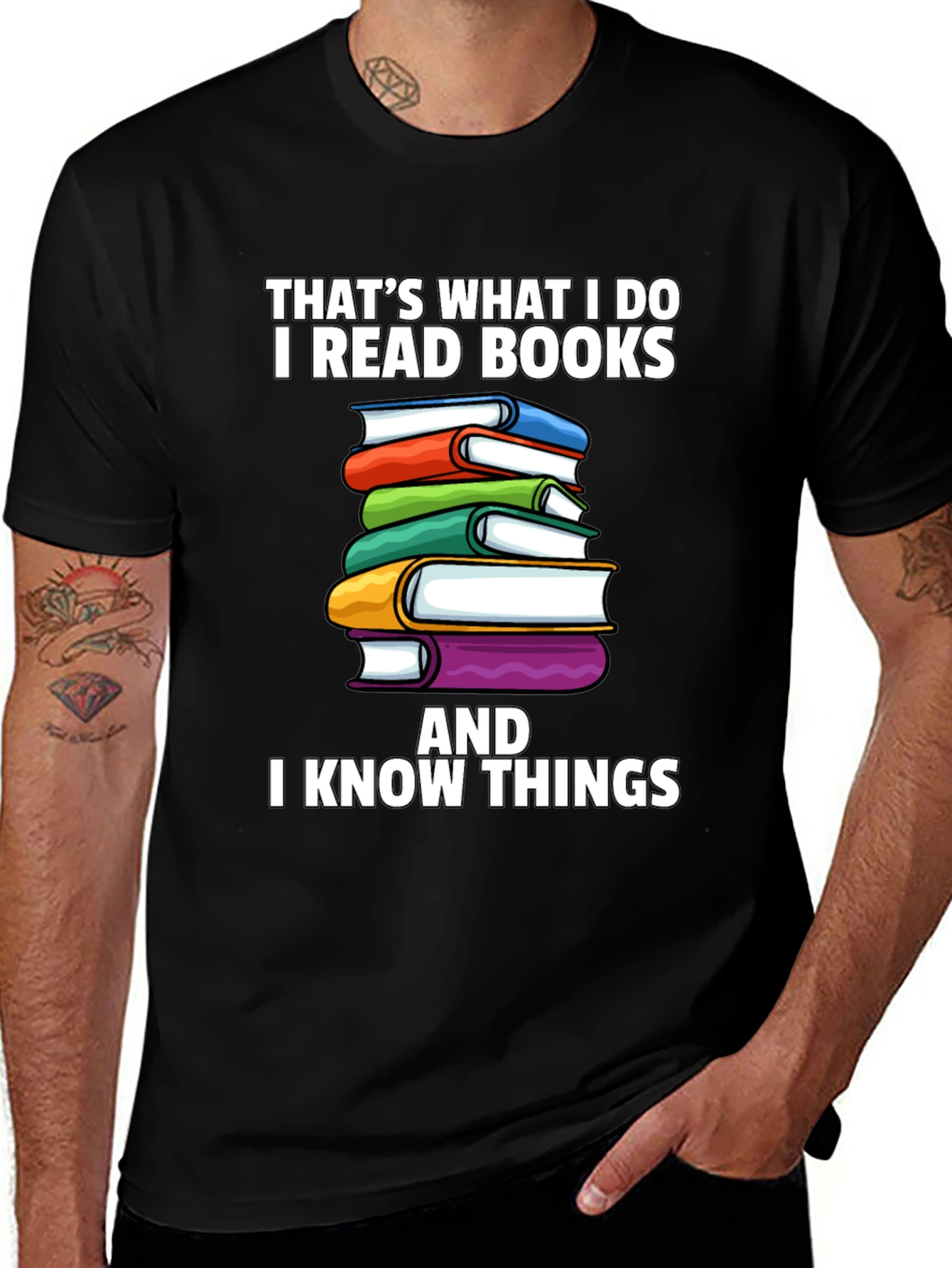 Variant 19 of Book Lover T-Shirt - I Read Books and I Know Things