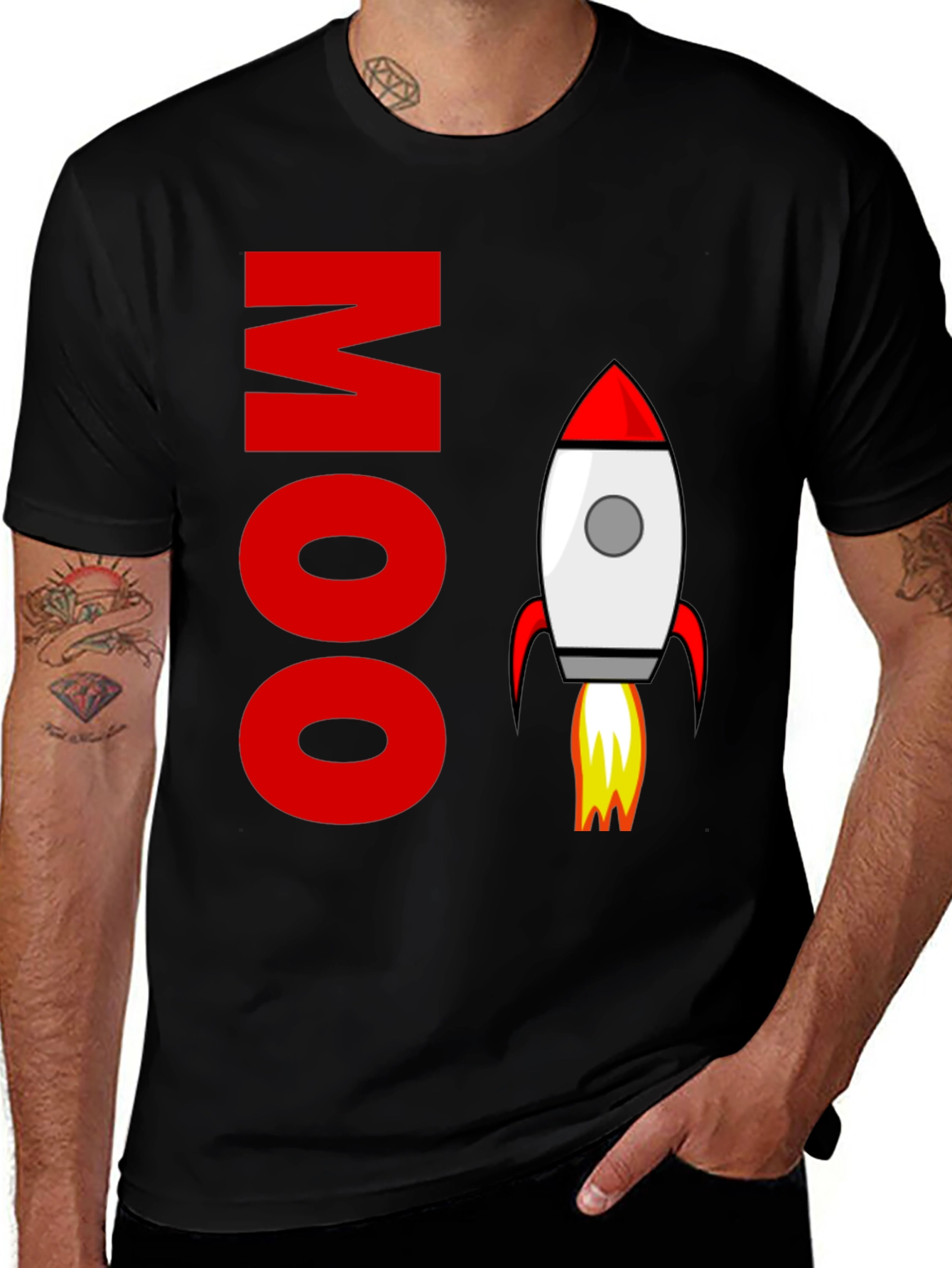 Variant 18 of Moo To The Moon Graphic T-Shirt