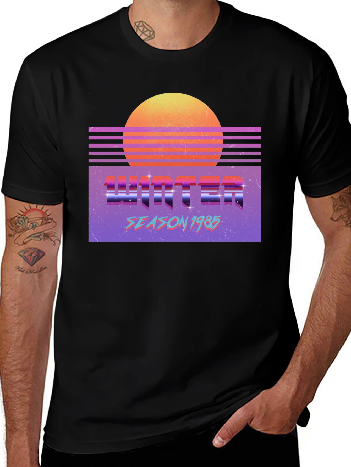 Variant 27 of Winter Season 1985 Retro Graphic T-Shirt