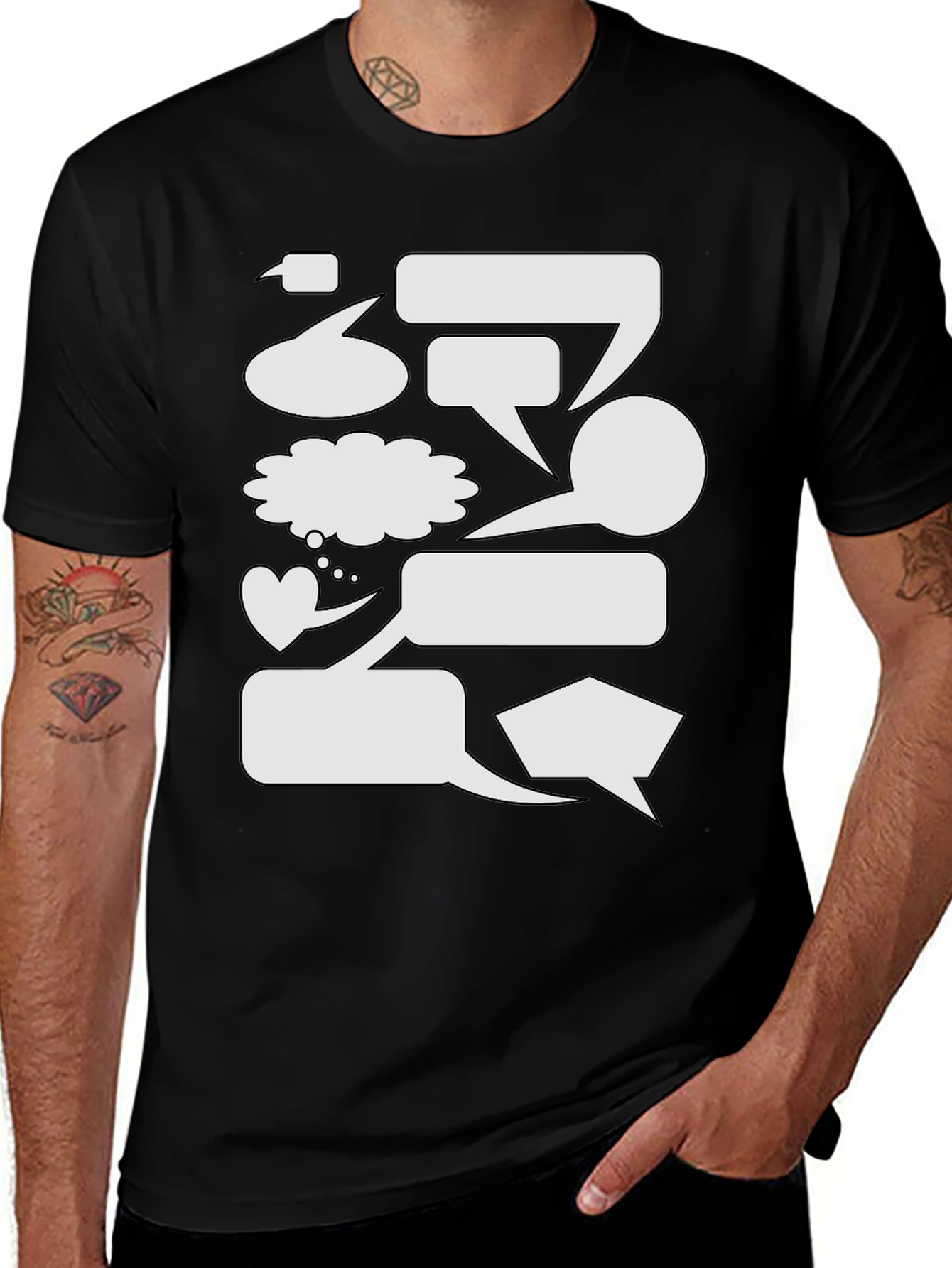 Variant 11 of Graphic Speech Bubble T-Shirt