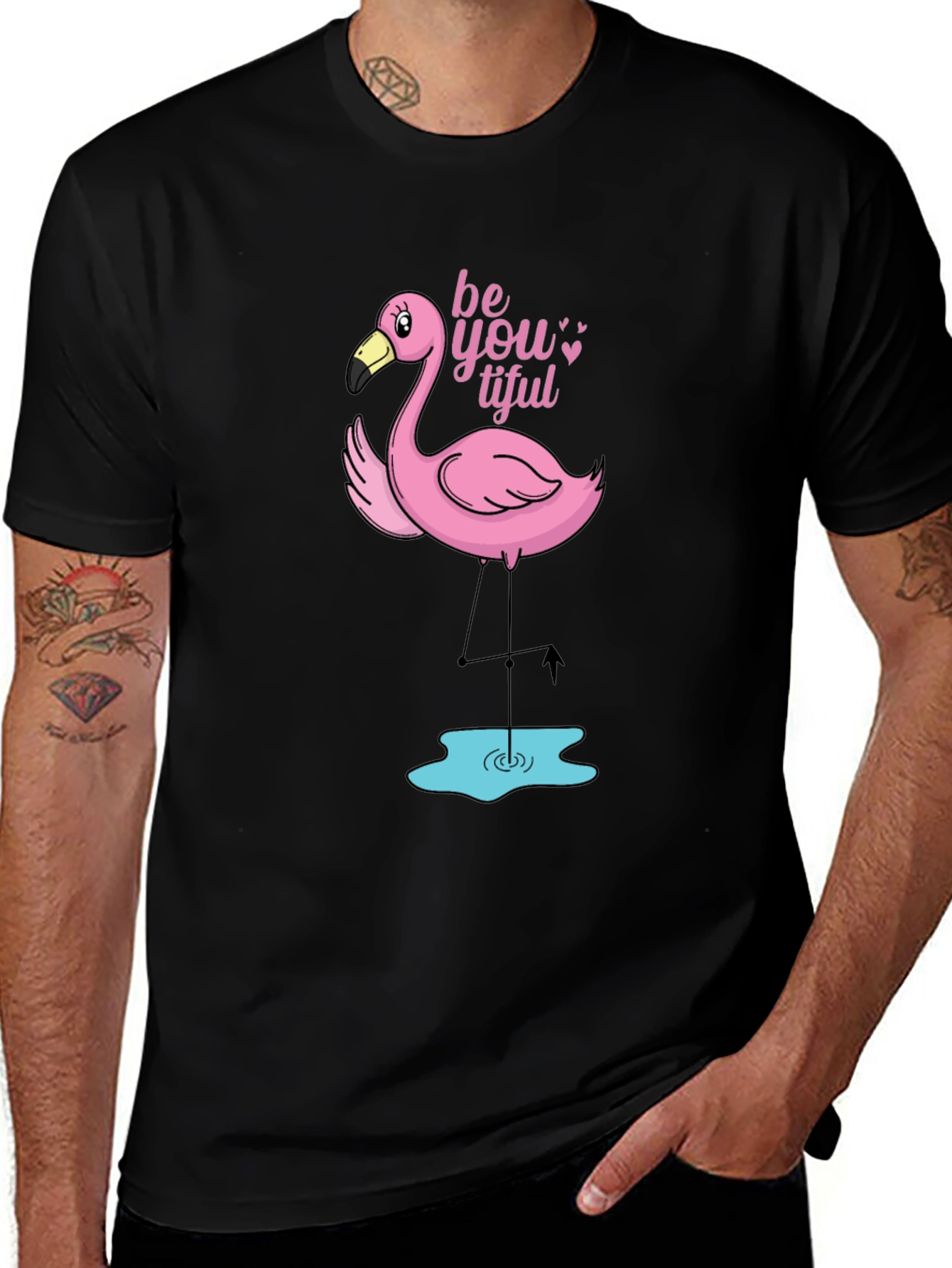 Variant 4 of Be-YOU-tiful Flamingo Graphic Tee