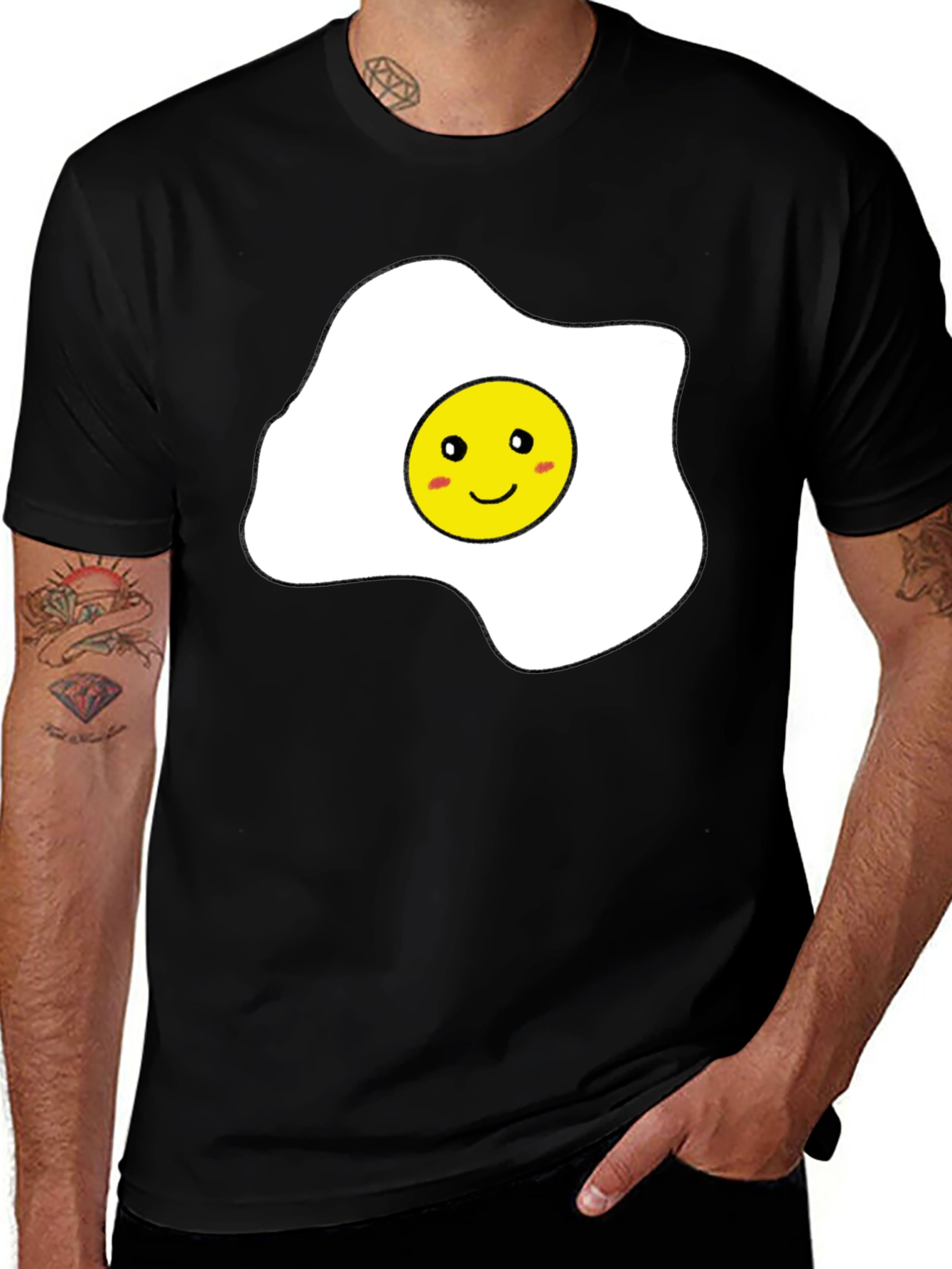 Variant 17 of Funny Sunny Side Up Egg Graphic T-Shirt