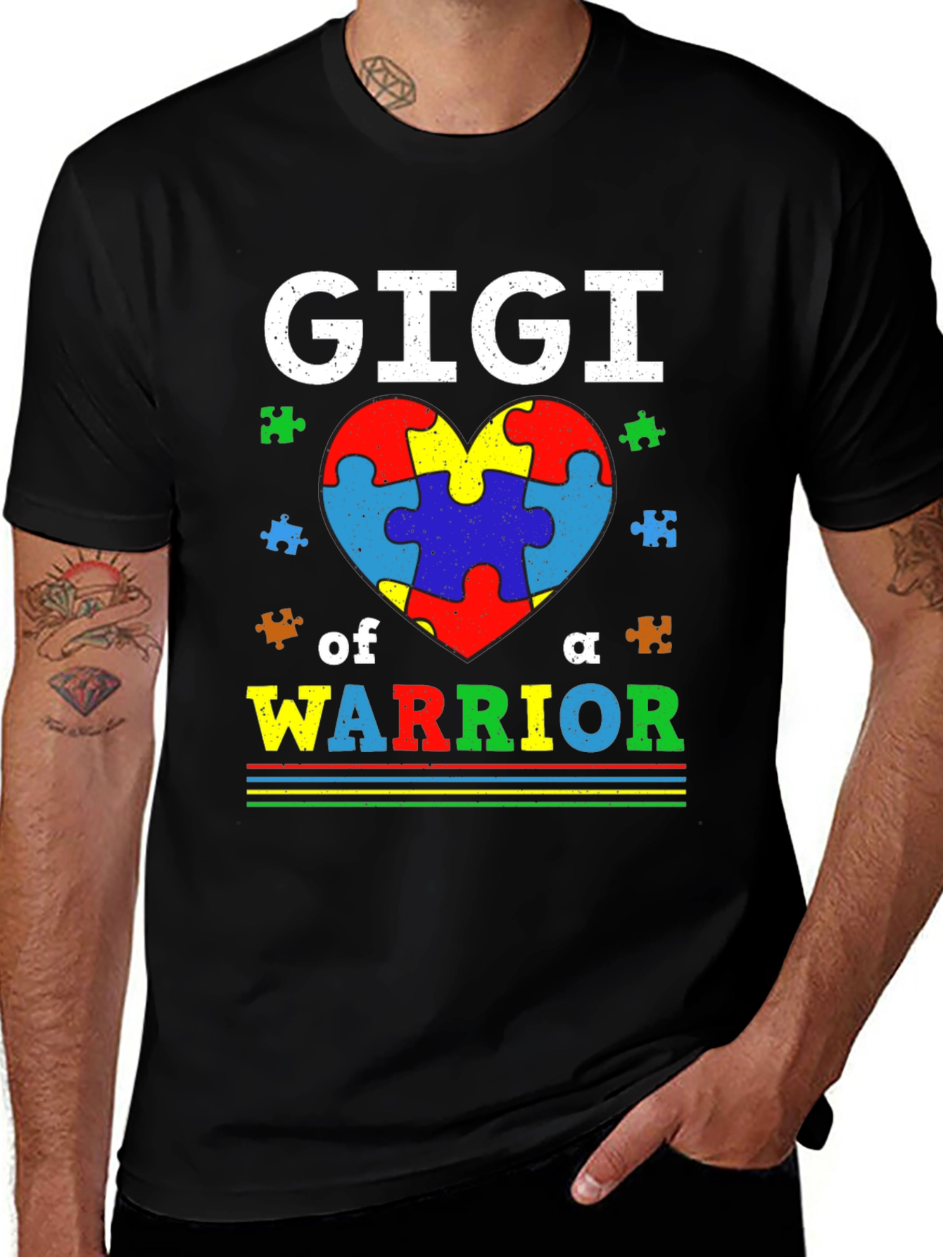 Variant 4 of Gigi of a Warrior Autism Awareness T-Shirt
