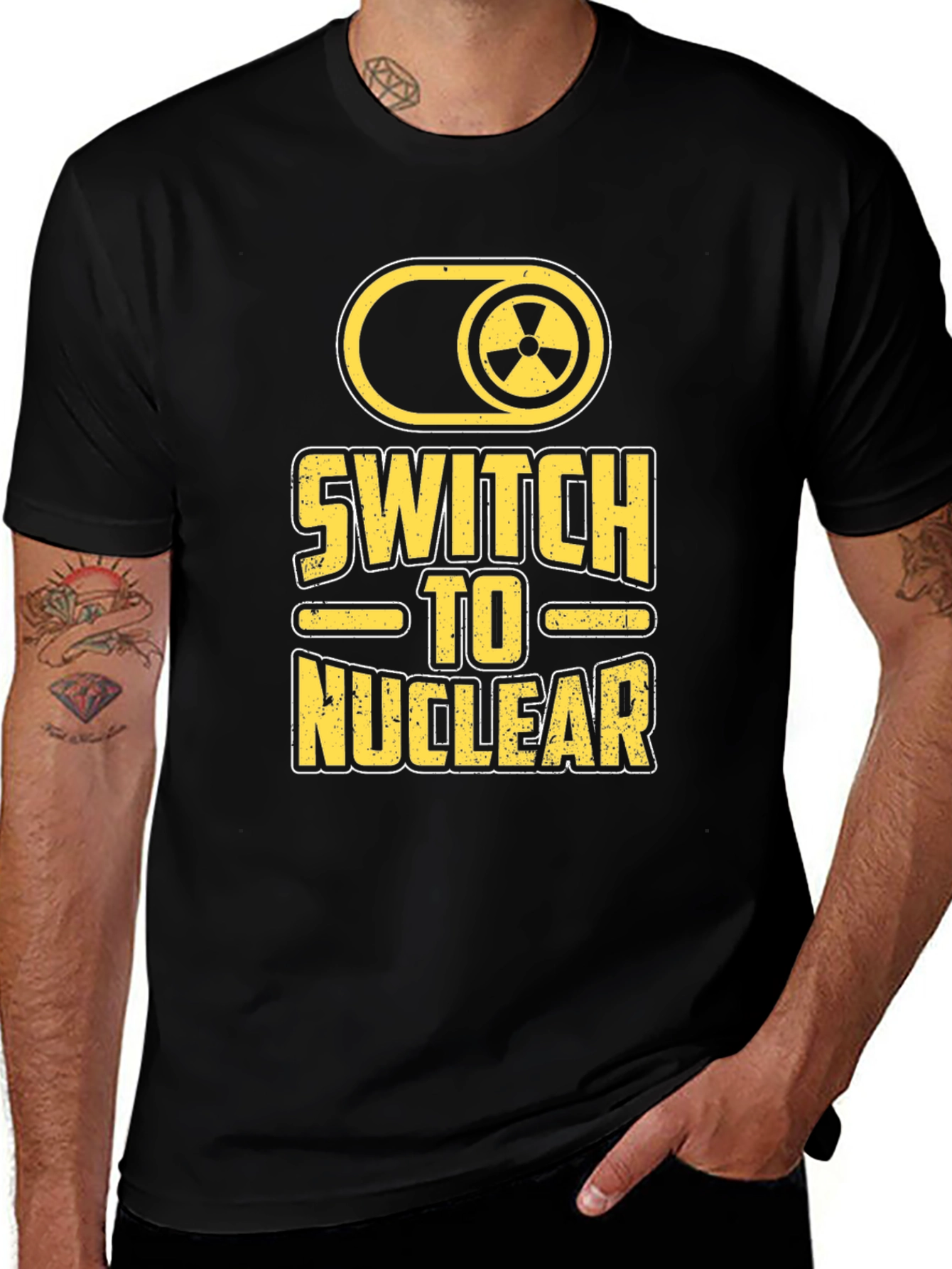 Variant 25 of Switch to Nuclear T-Shirt - Funny Science Tee