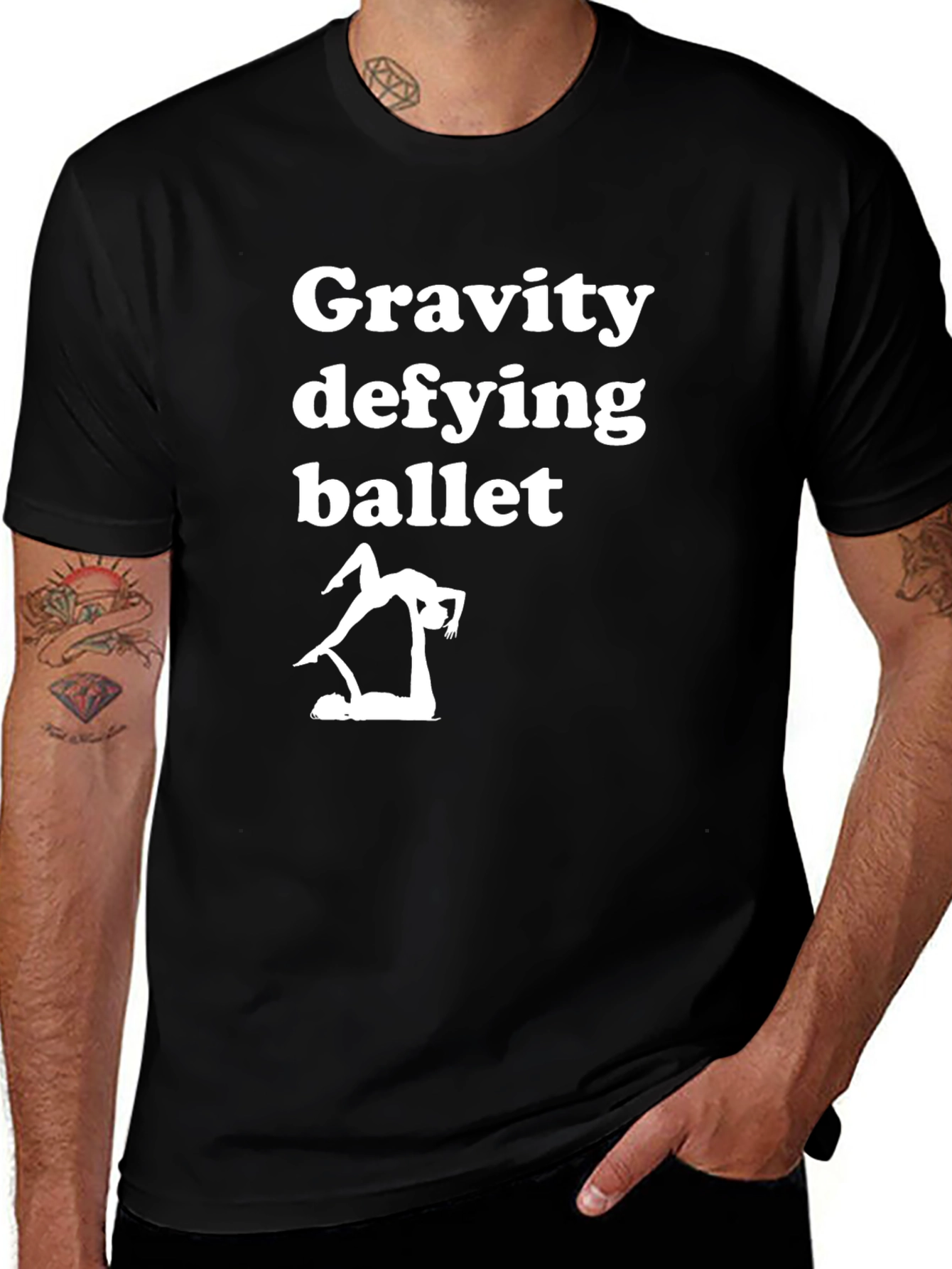 Variant 2 of Gravity Defying Ballet Black T-Shirt
