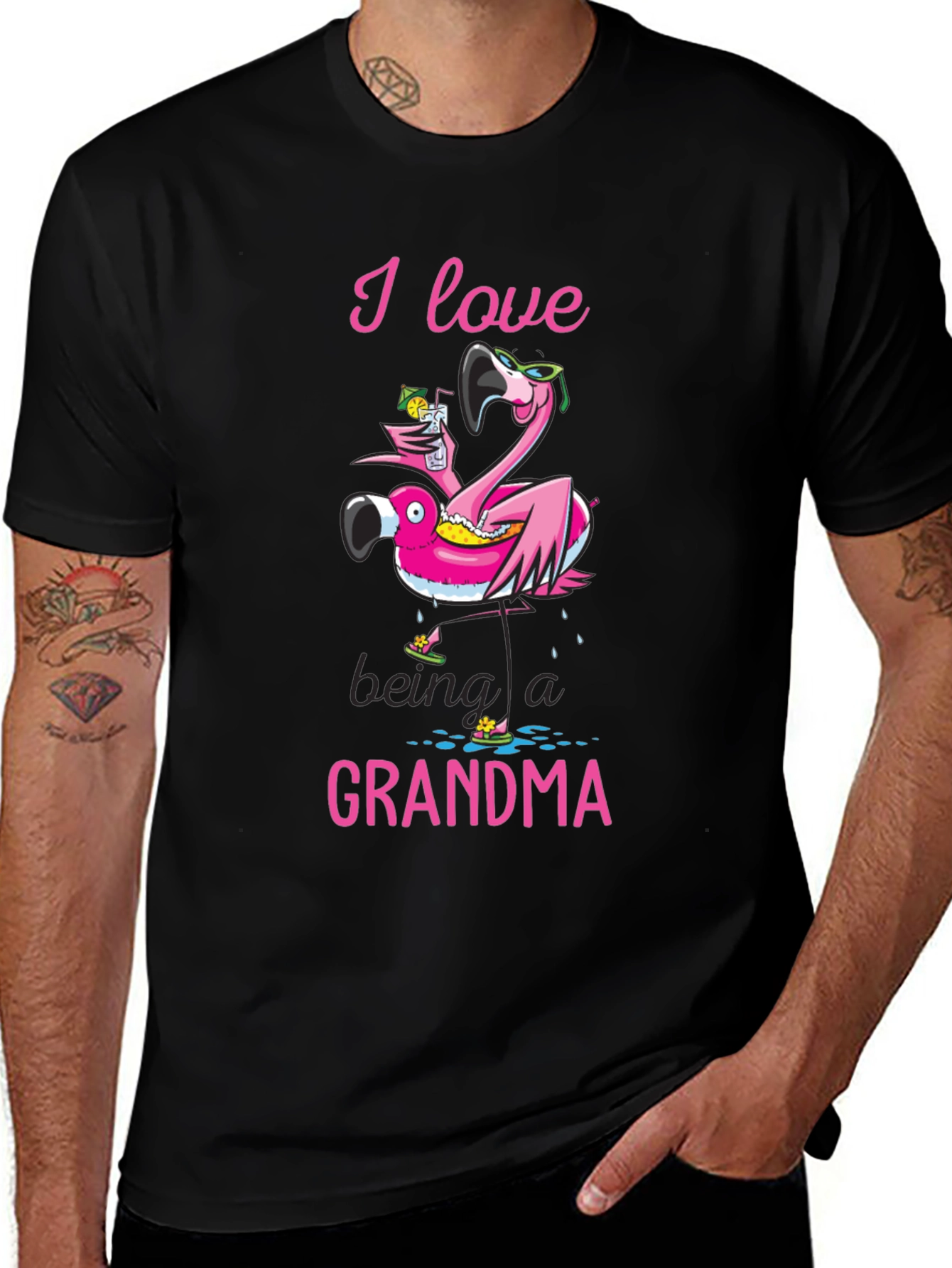 Variant 12 of I Love Being A Grandma Flamingo T-Shirt