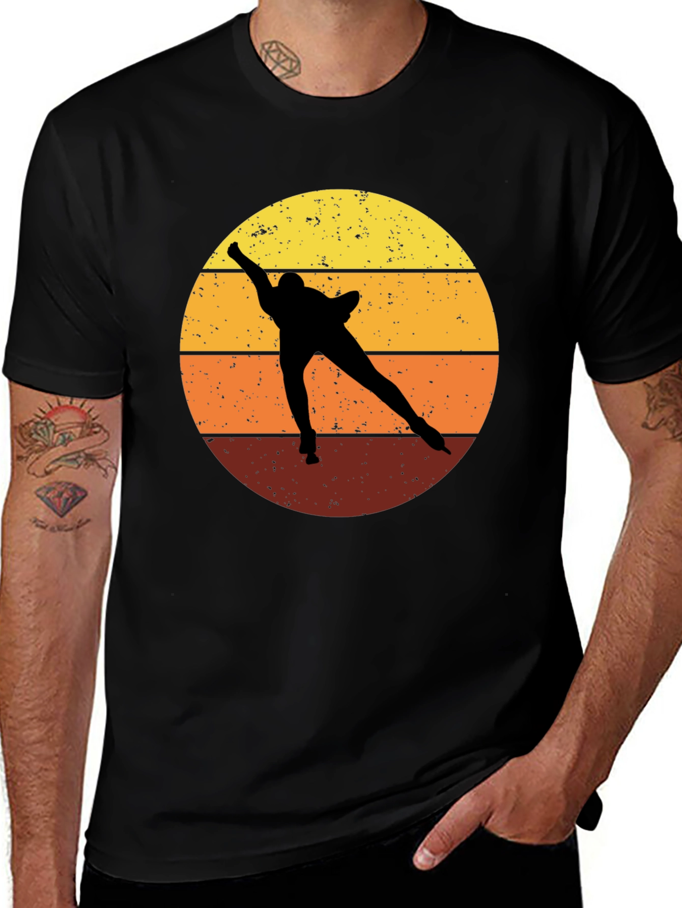 Variant 12 of Retro Speed Skating T-Shirt - Vintage Style Athlete Tee