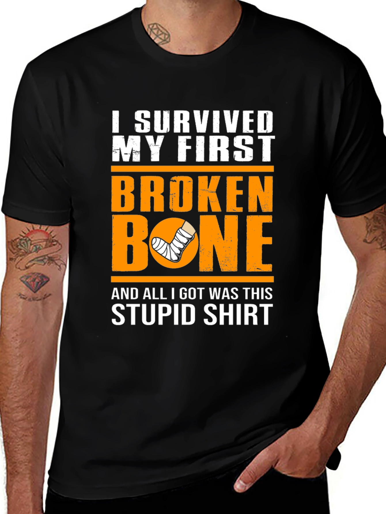 Variant 28 of Funny Broken Bone T-Shirt - I Survived My First