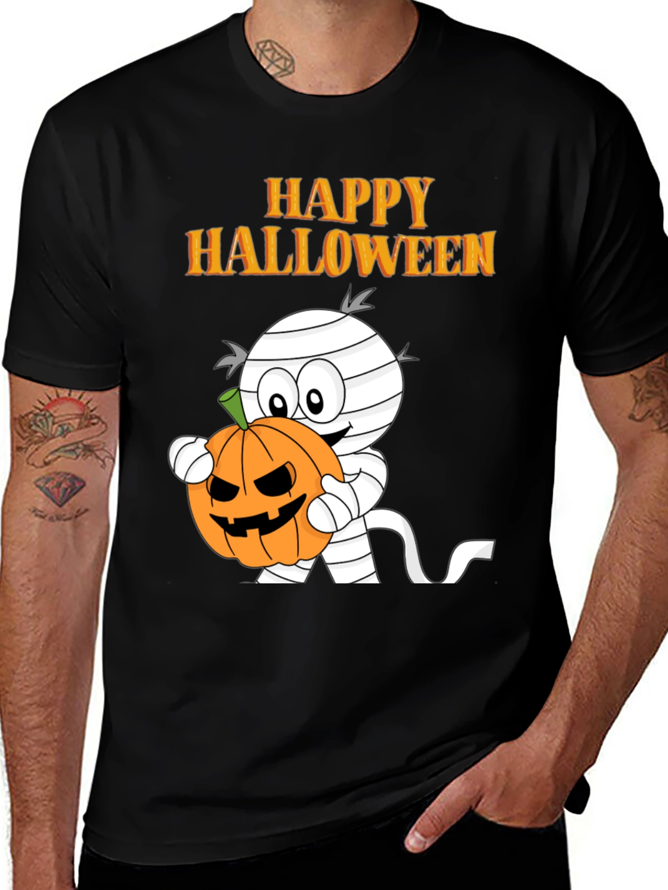 Variant 4 of Happy Halloween Mummy Pumpkin T-Shirt