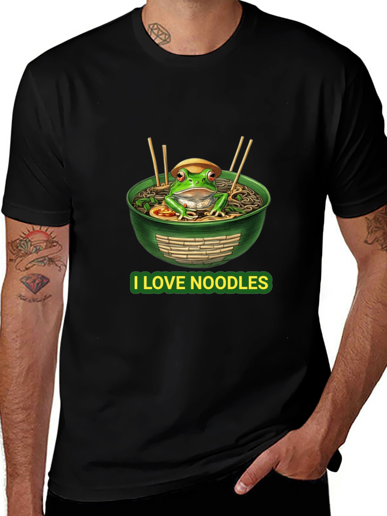 Variant 28 of Frog Ramen Lover T-Shirt - Cute Noodle Bowl Tee