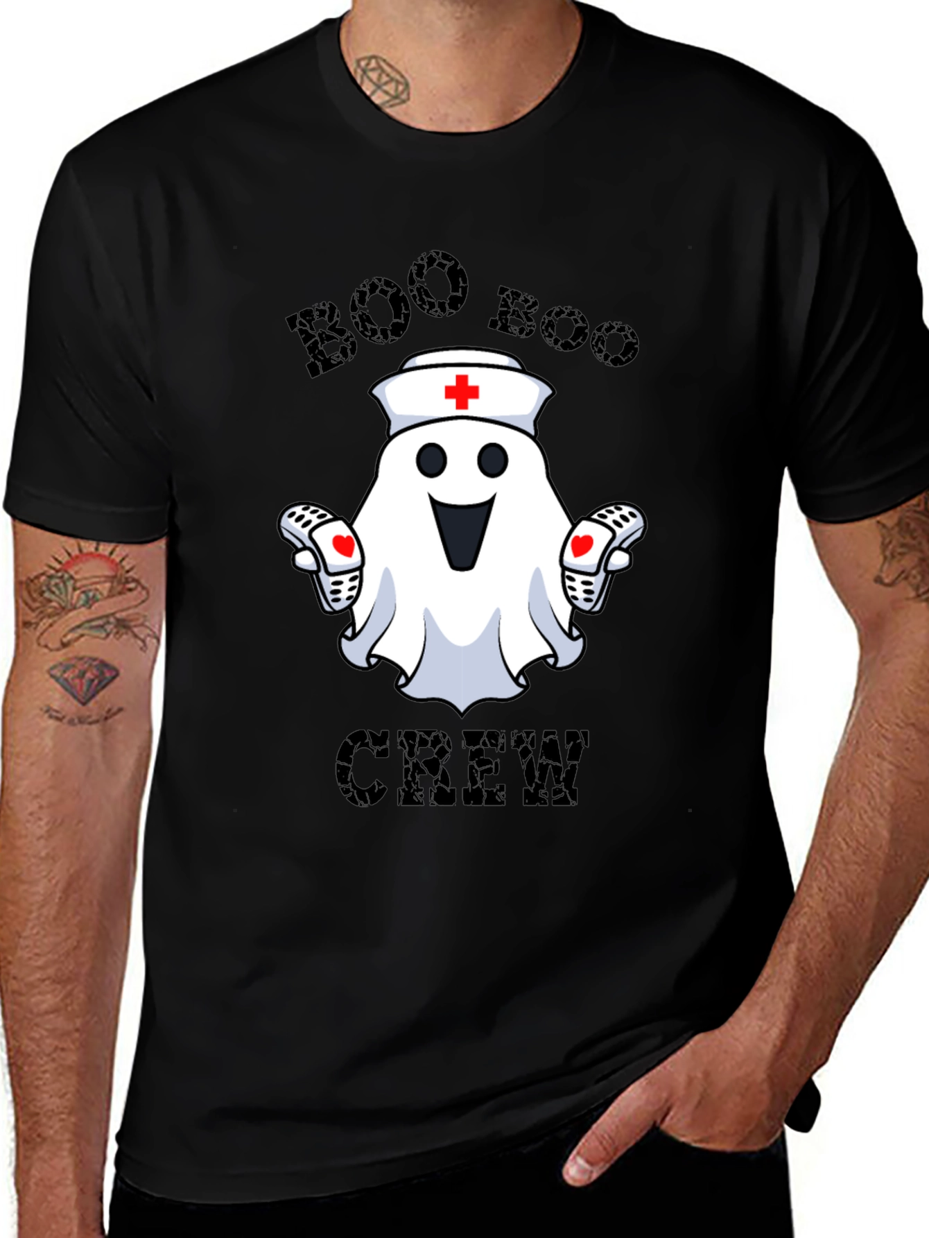 Boo Boo Crew Halloween Nurse Ghost T-Shirt