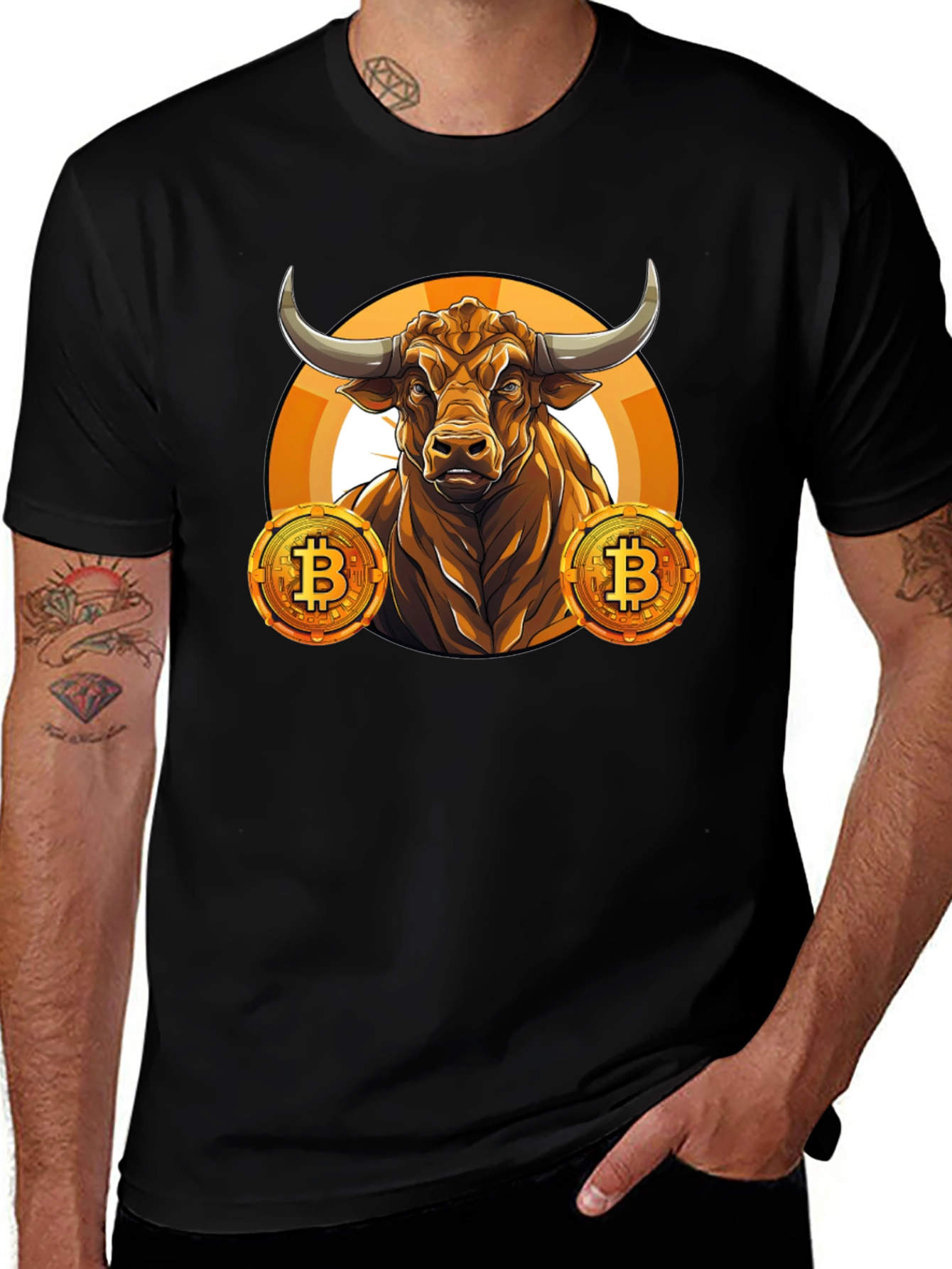 Bullish Bitcoin Graphic Tee - Black