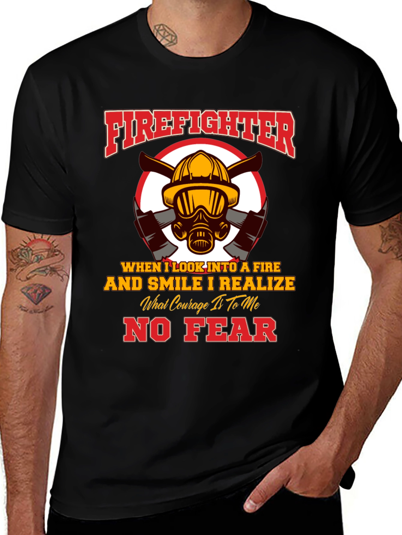 Variant 24 of Firefighter No Fear Graphic T-Shirt