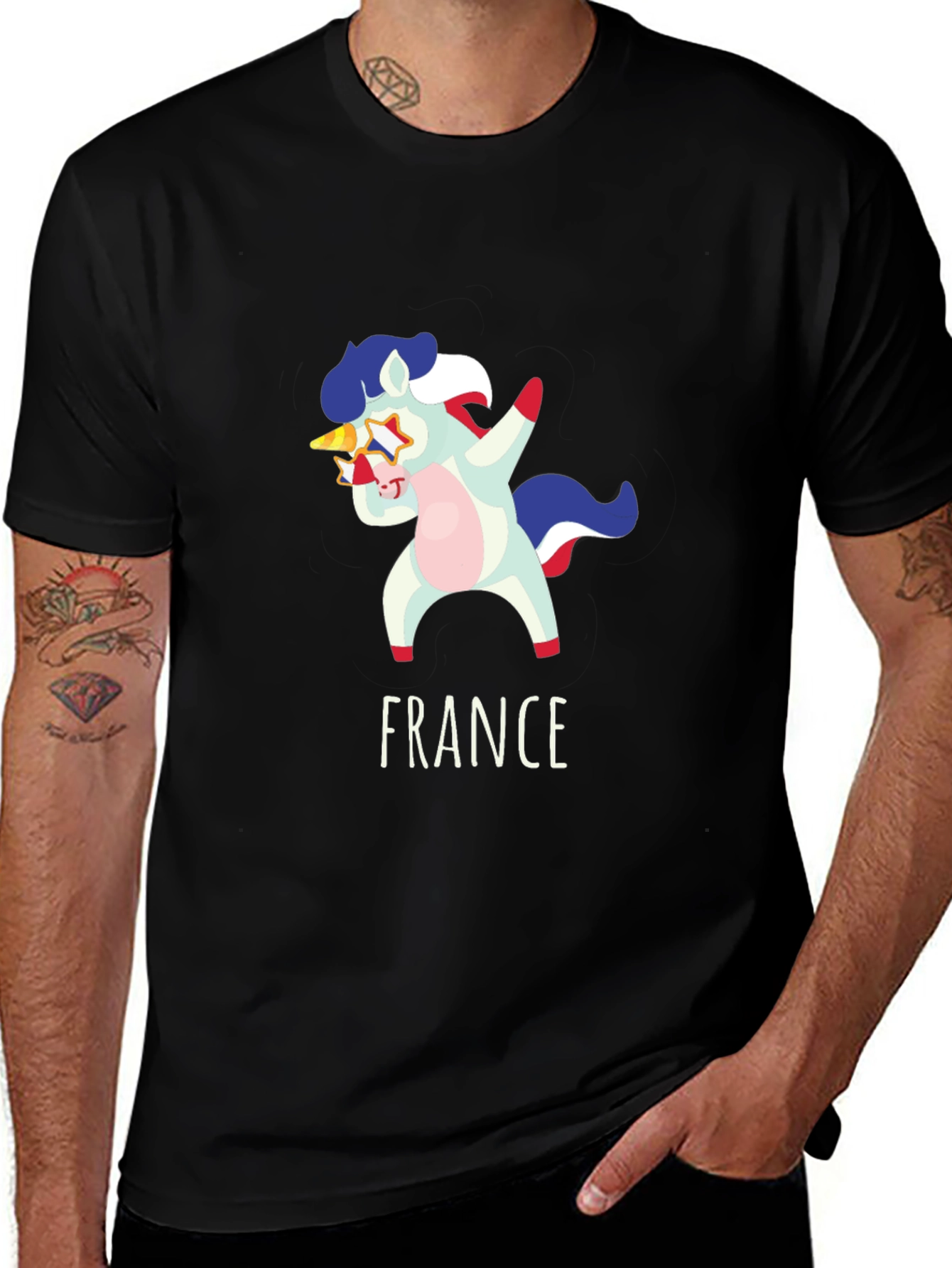 France Dab Unicorn T-Shirt - Cool Graphic Tee