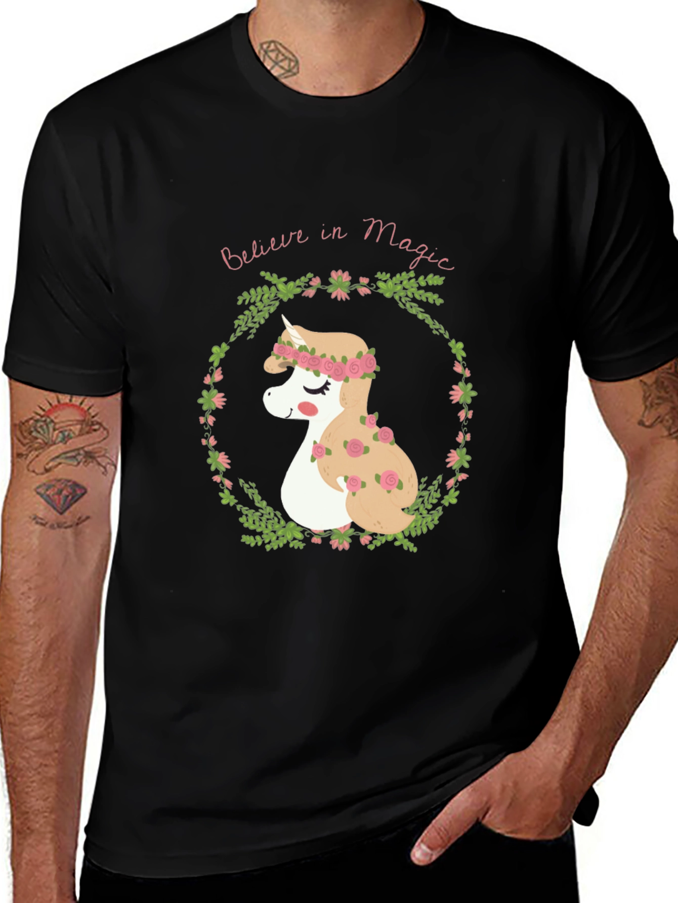 Believe in Magic Unicorn Graphic T-Shirt