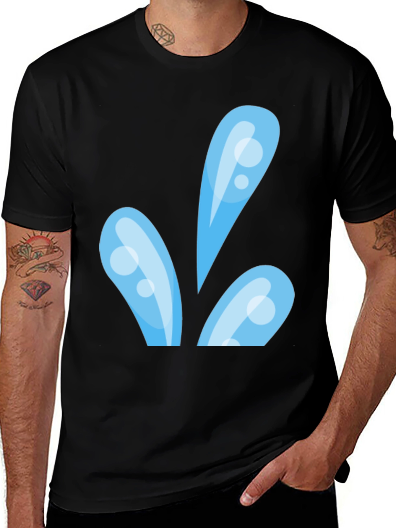 Variant 11 of Splash Graphic Tee - Soft Cotton Comfort