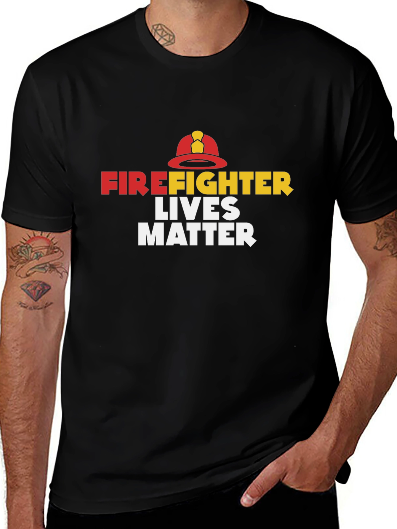 Variant 25 of Firefighter Lives Matter Graphic T-Shirt