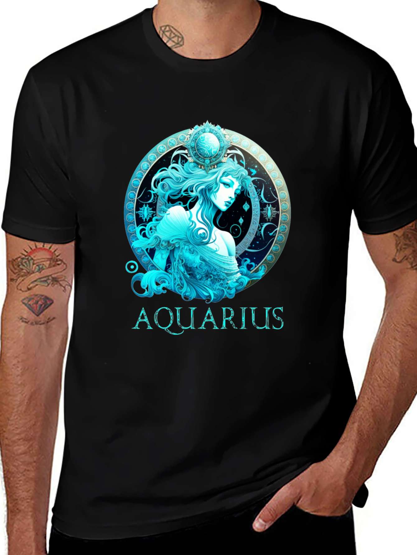 Aquarius Zodiac T-Shirt - Stylish Astrological Design