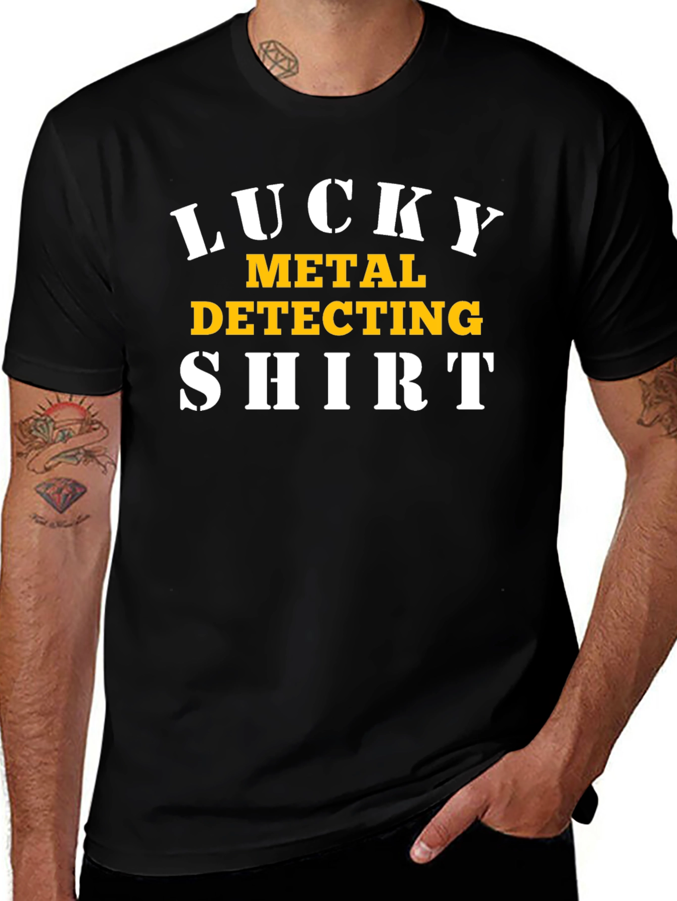 Variant 28 of Lucky Metal Detecting T-Shirt - Black