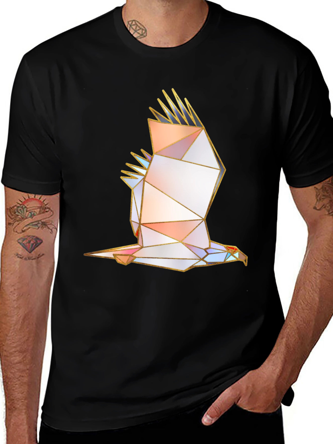 Variant 7 of Geometric Eagle Graphic T-Shirt