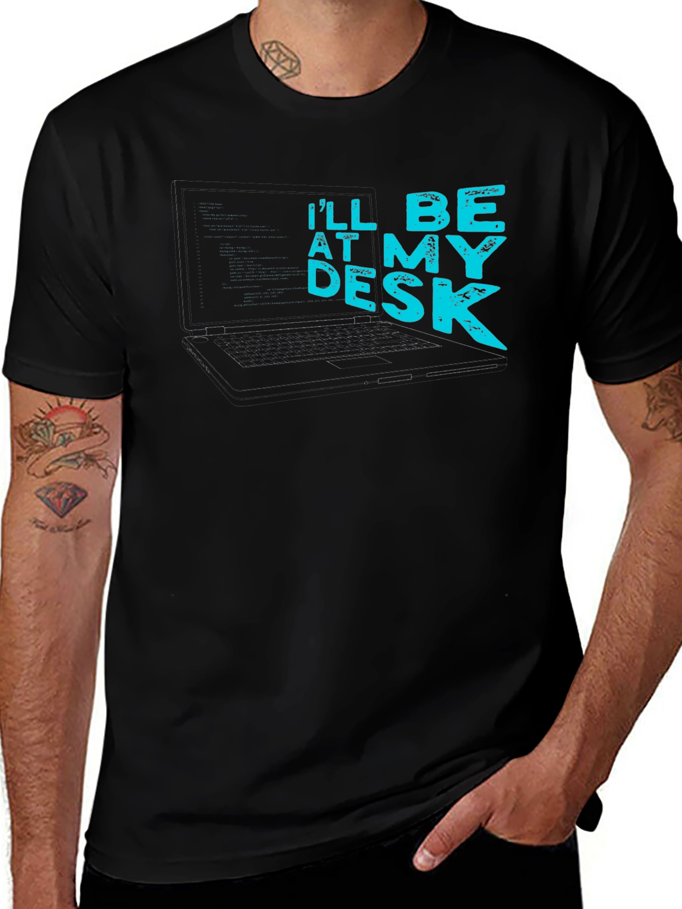 I'll Be At My Desk Graphic T-Shirt
