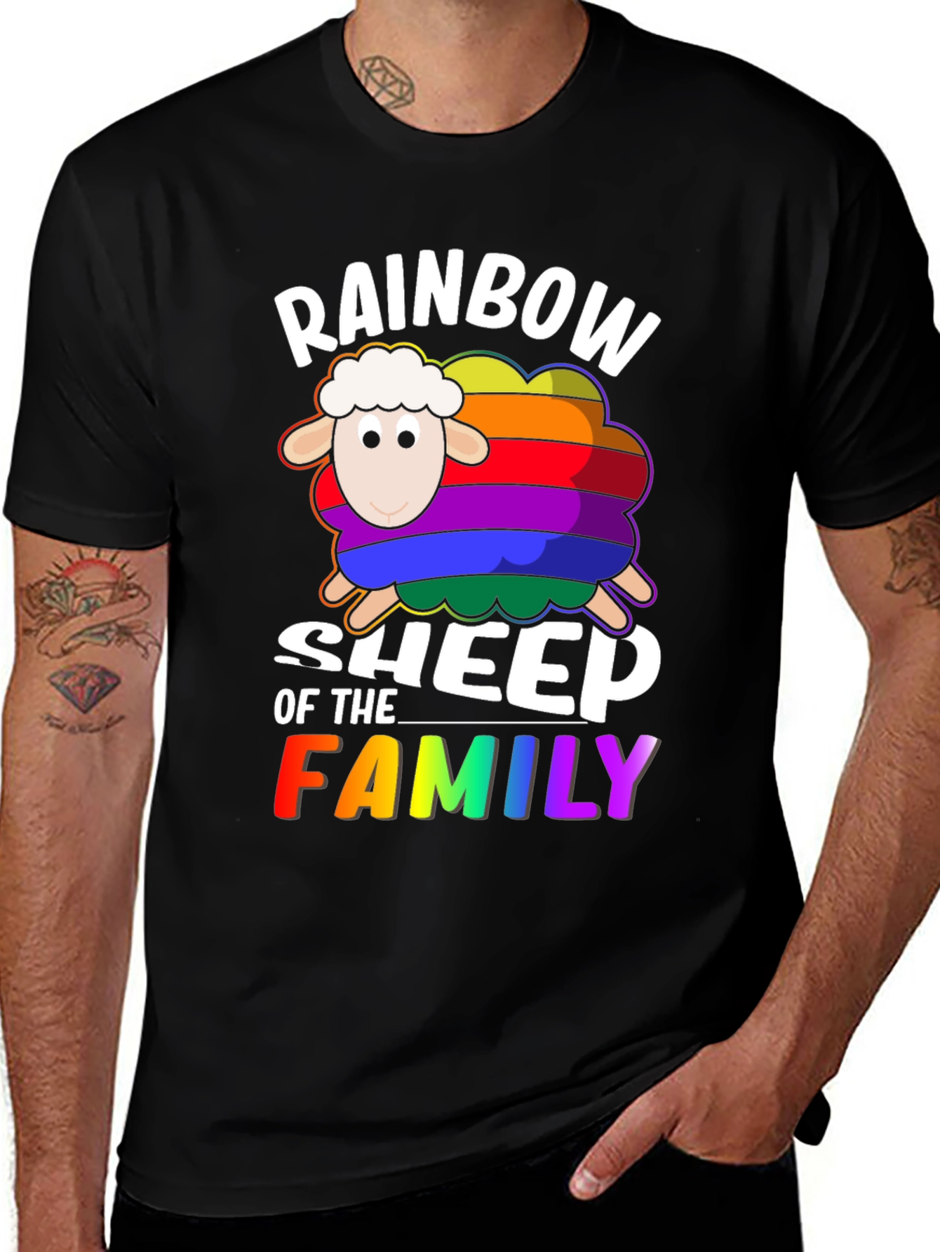 Variant 21 of Rainbow Sheep of the Family LGBTQ+ Pride T-Shirt