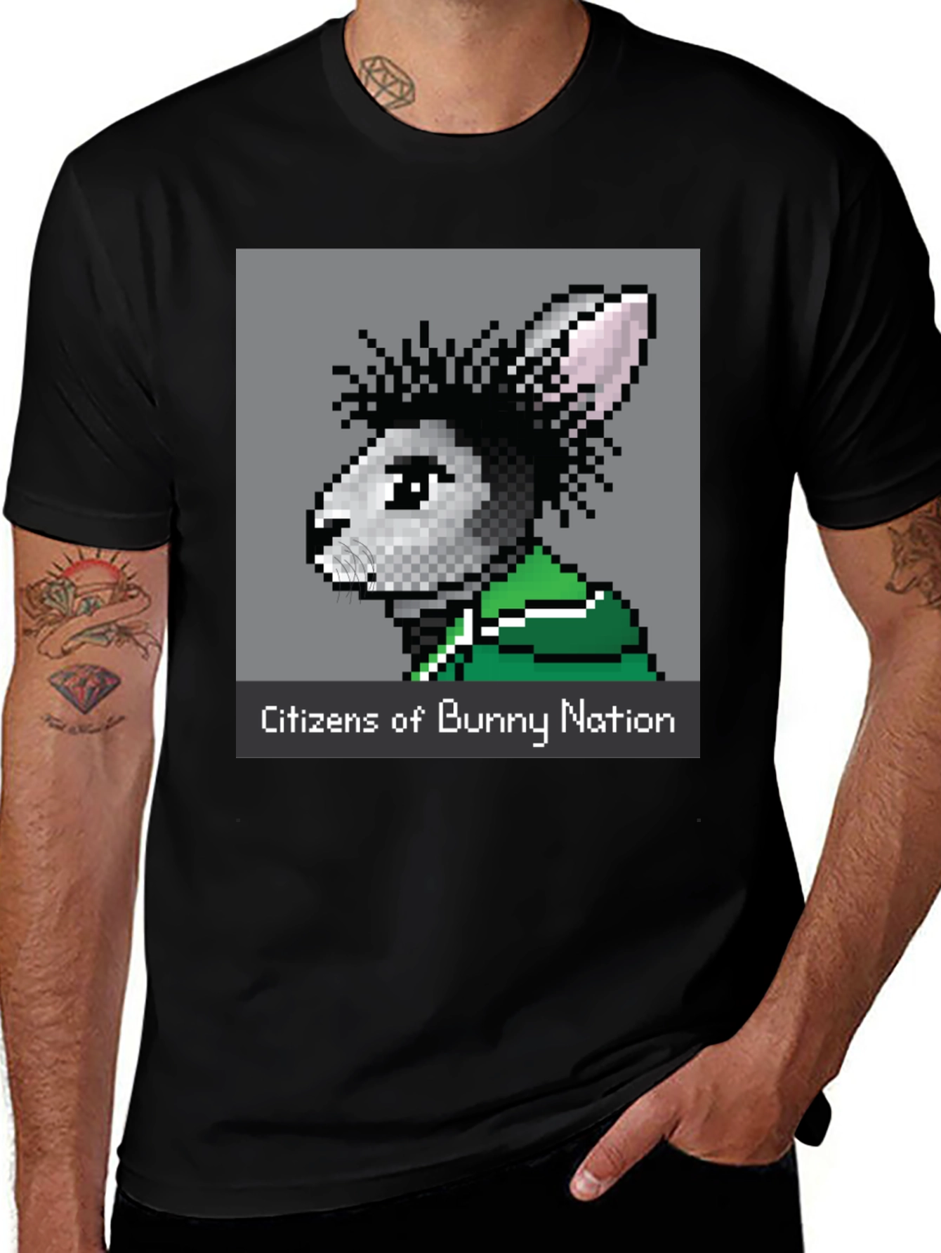 Variant 26 of Pixel Bunny Graphic Tee - Citizens of Bunny Nation