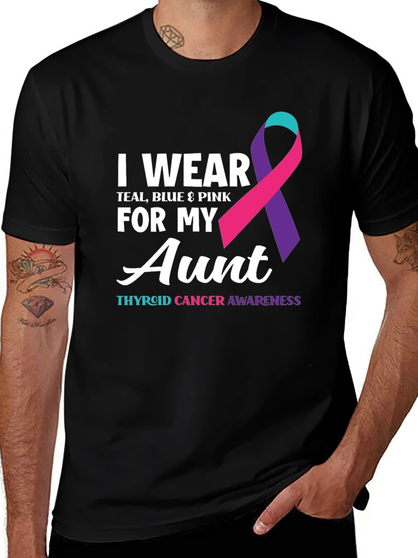 Thyroid Cancer Awareness Aunt T-Shirt
