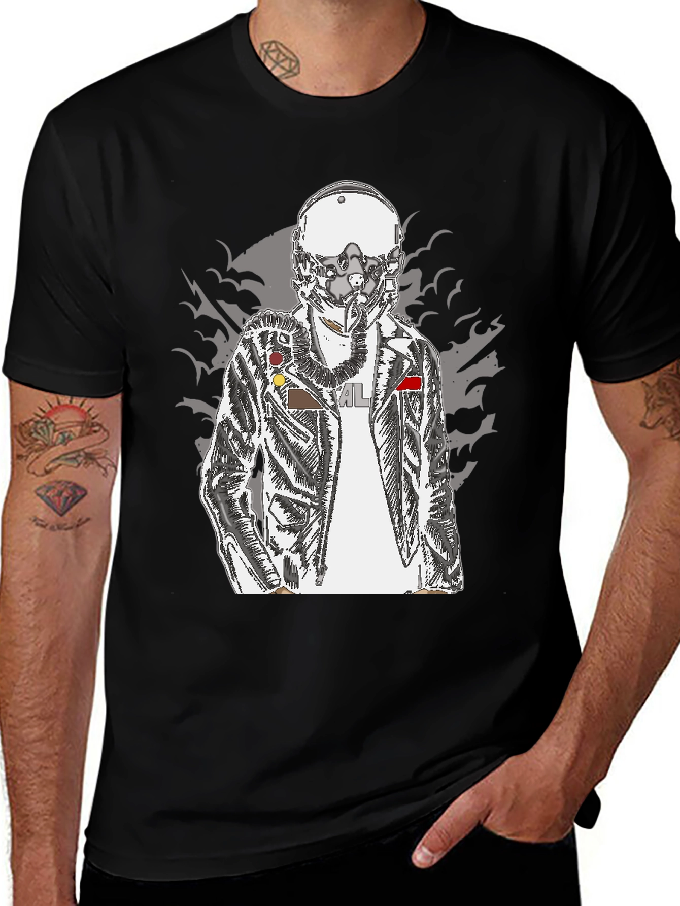 Variant 13 of Aviator Graphic Print T-Shirt - Edgy Style