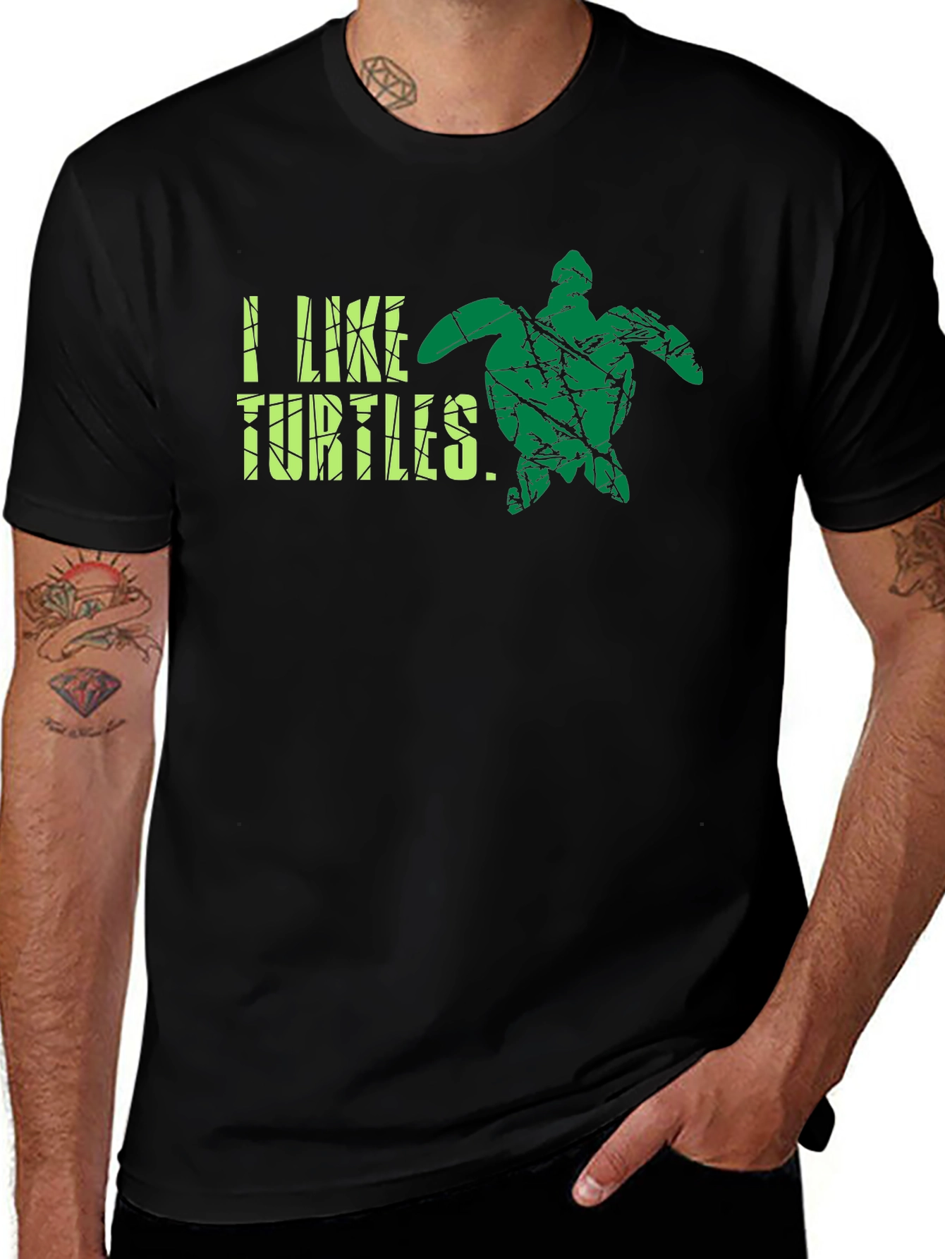 Variant 11 of I Like Turtles T-Shirt - Cool Graphic Tee
