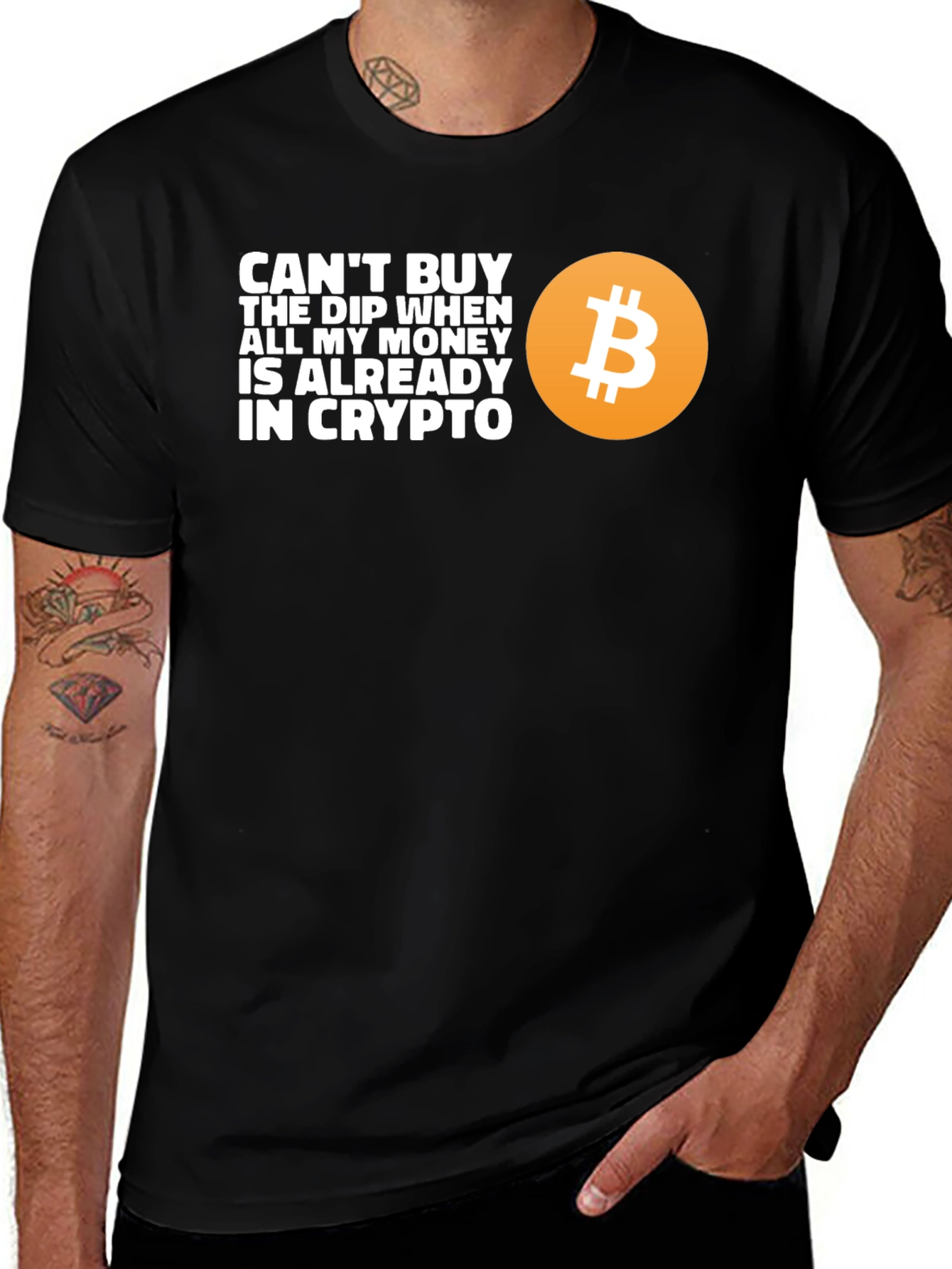 Crypto Dip T-Shirt - Bitcoin Design