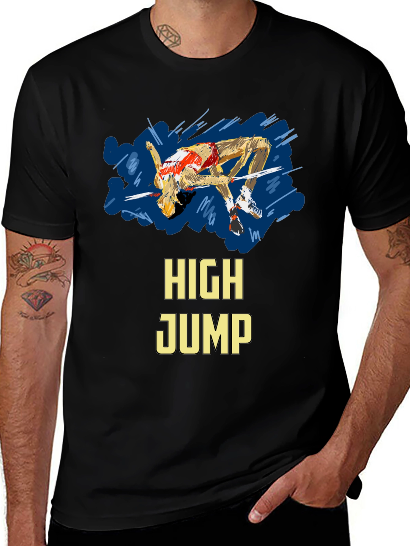 Variant 4 of High Jump Athlete Graphic Tee