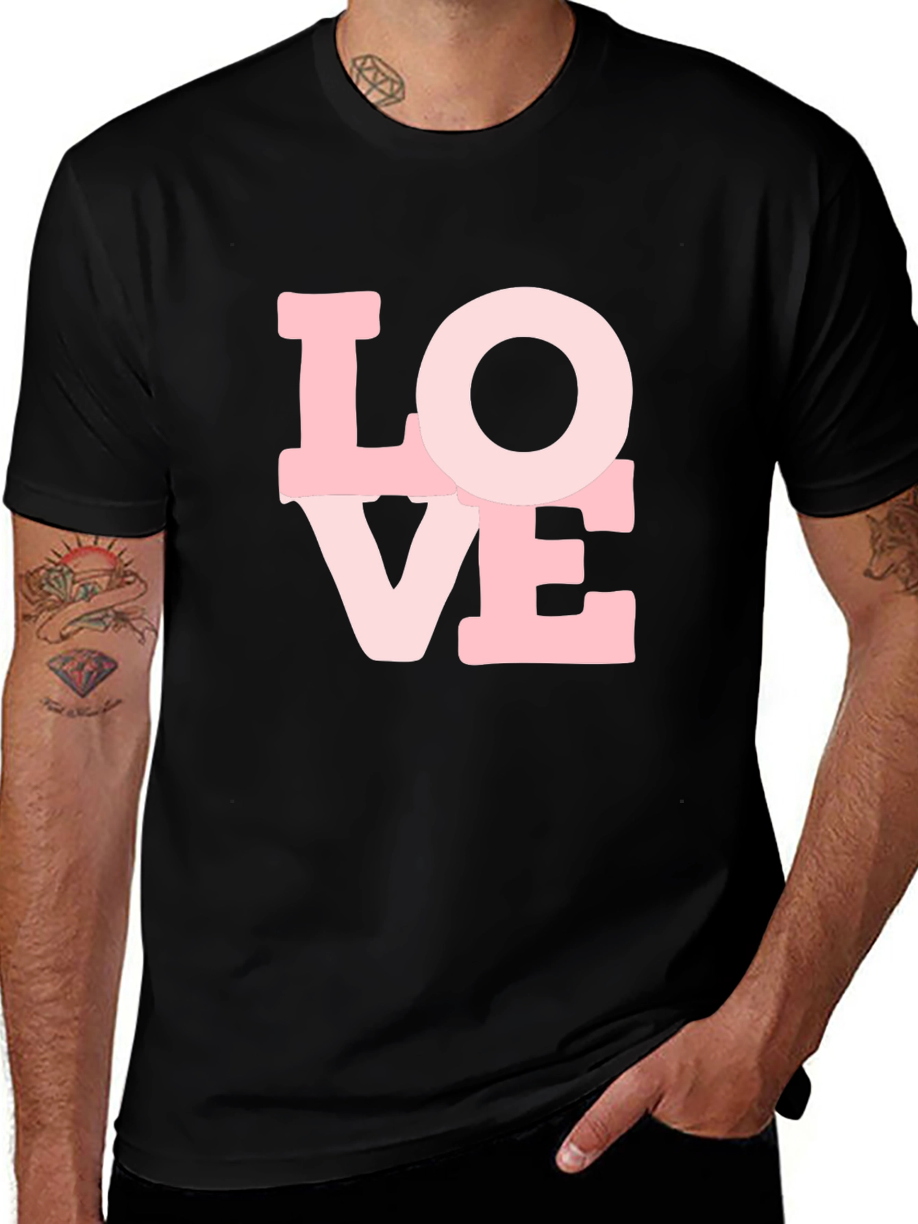 Variant 22 of Love Graphic Print Black T-Shirt