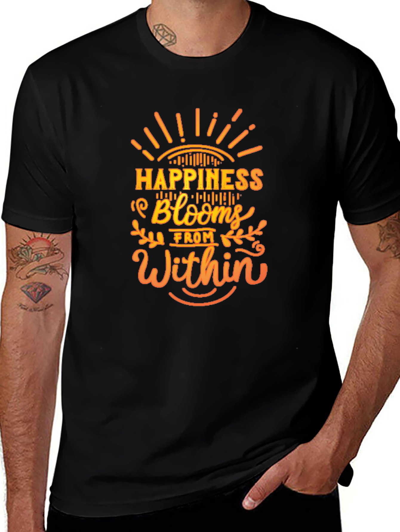 Variant 27 of Happiness Blooms Within Graphic T-Shirt