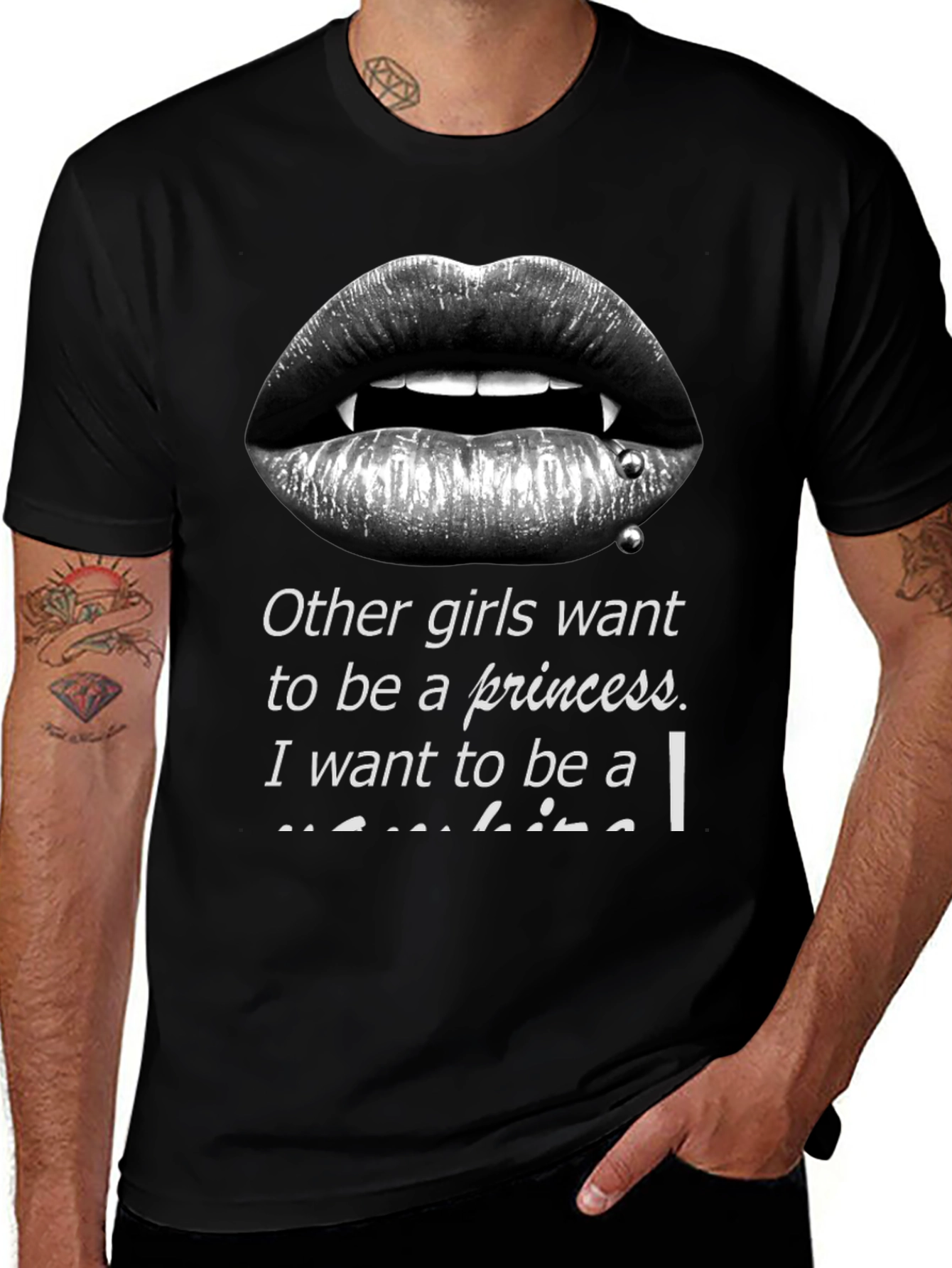 Variant 28 of Vampire Lips Graphic T-Shirt - Princess Alternative