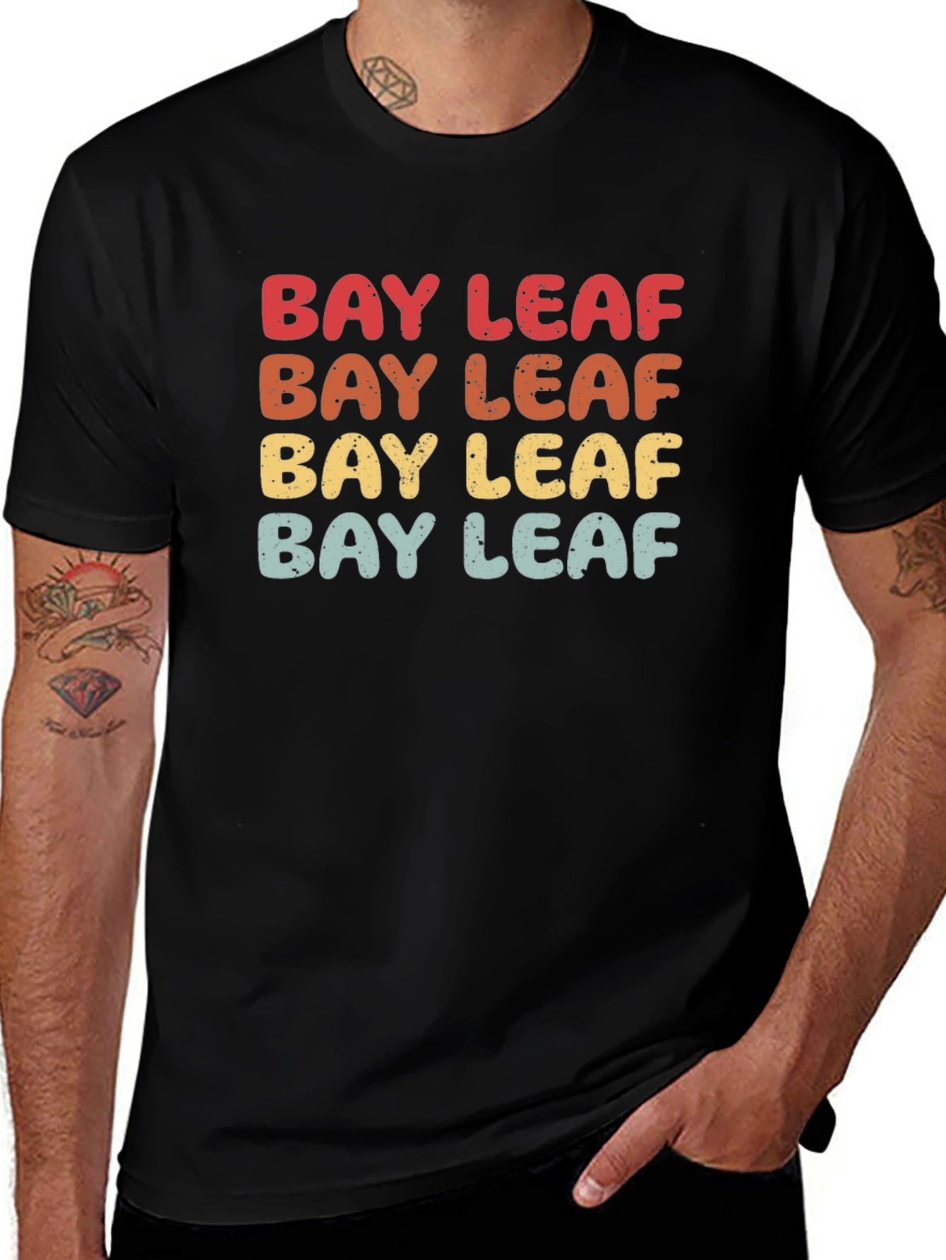 Variant 16 of Retro Bay Leaf T-Shirt - Plant Lover Tee