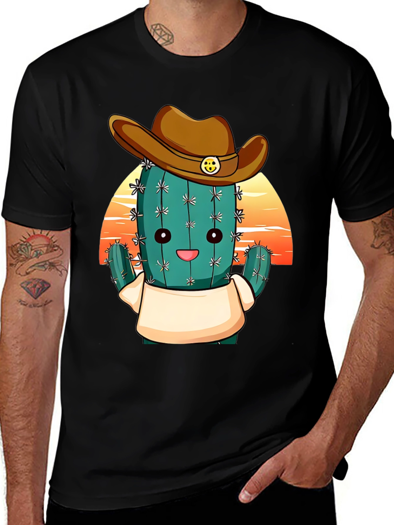 Variant 29 of Cactus Cowboy T-Shirt - Cute Western Tee