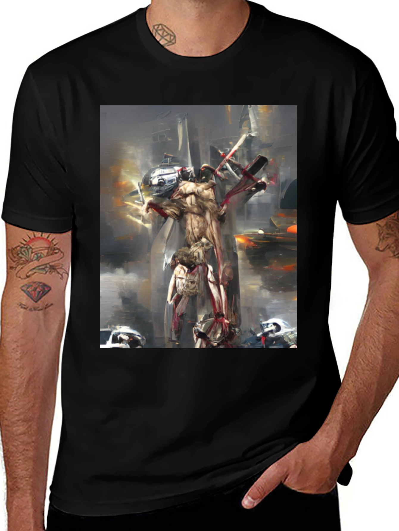 Variant 20 of Abstract Futuristic T-Shirt - Wearable Art