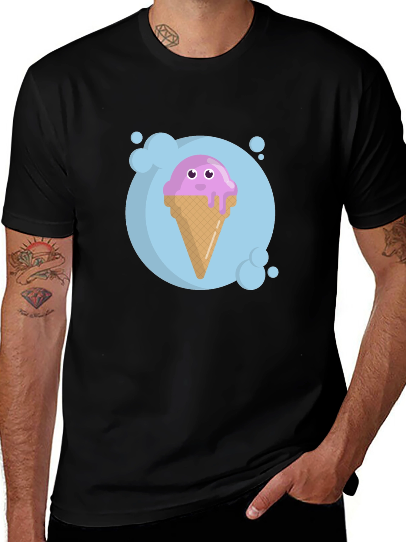 Variant 29 of Cute Ice Cream Cone Graphic T-Shirt